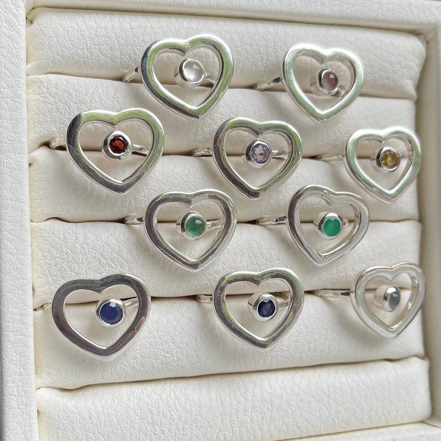 Heart 1stone ring