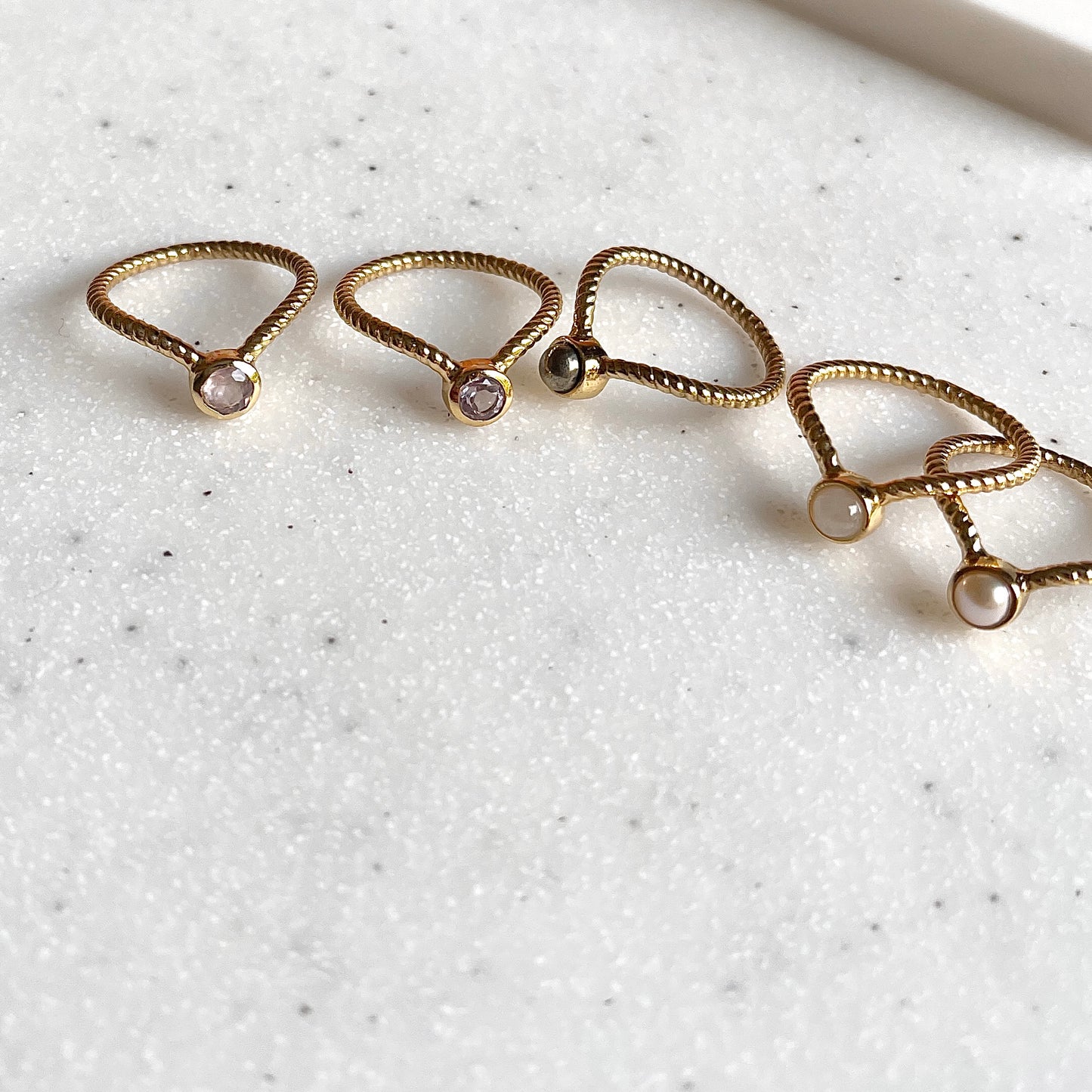 Brass V design ring