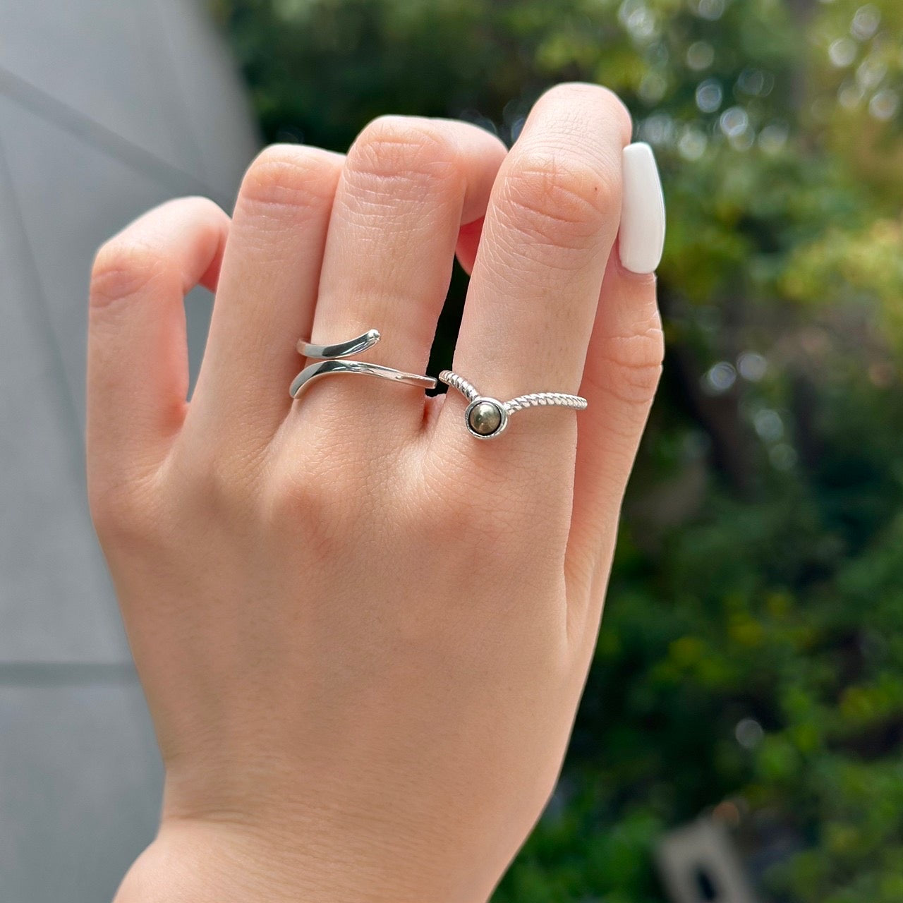 Silver925 V petit ring