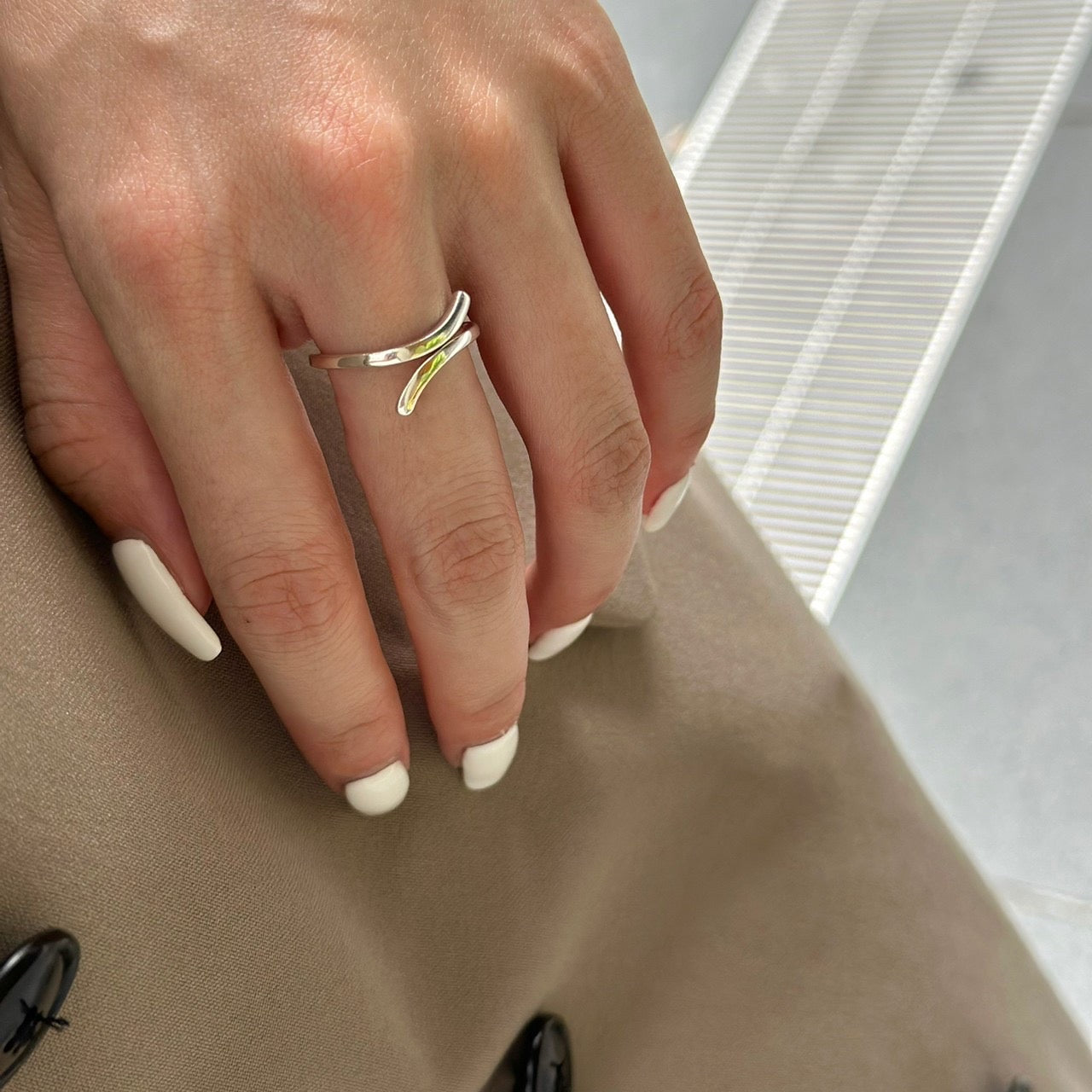 Silver925 plain ring 53