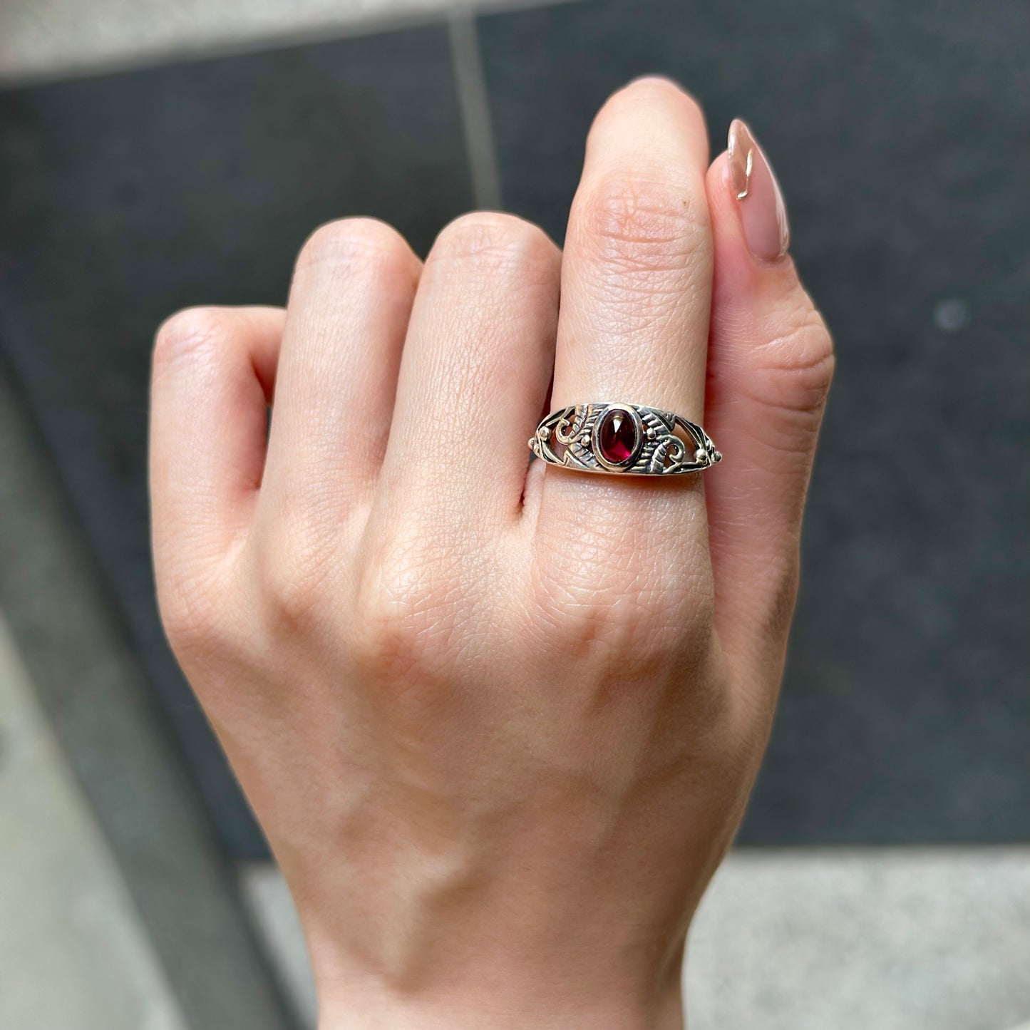 Botanical design ring 4