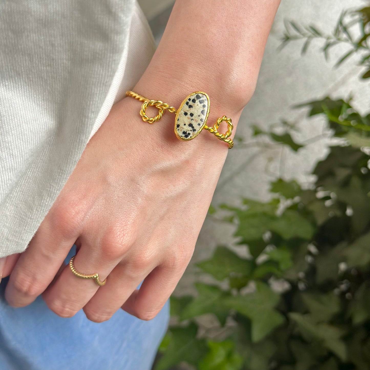 Brass twist bangle