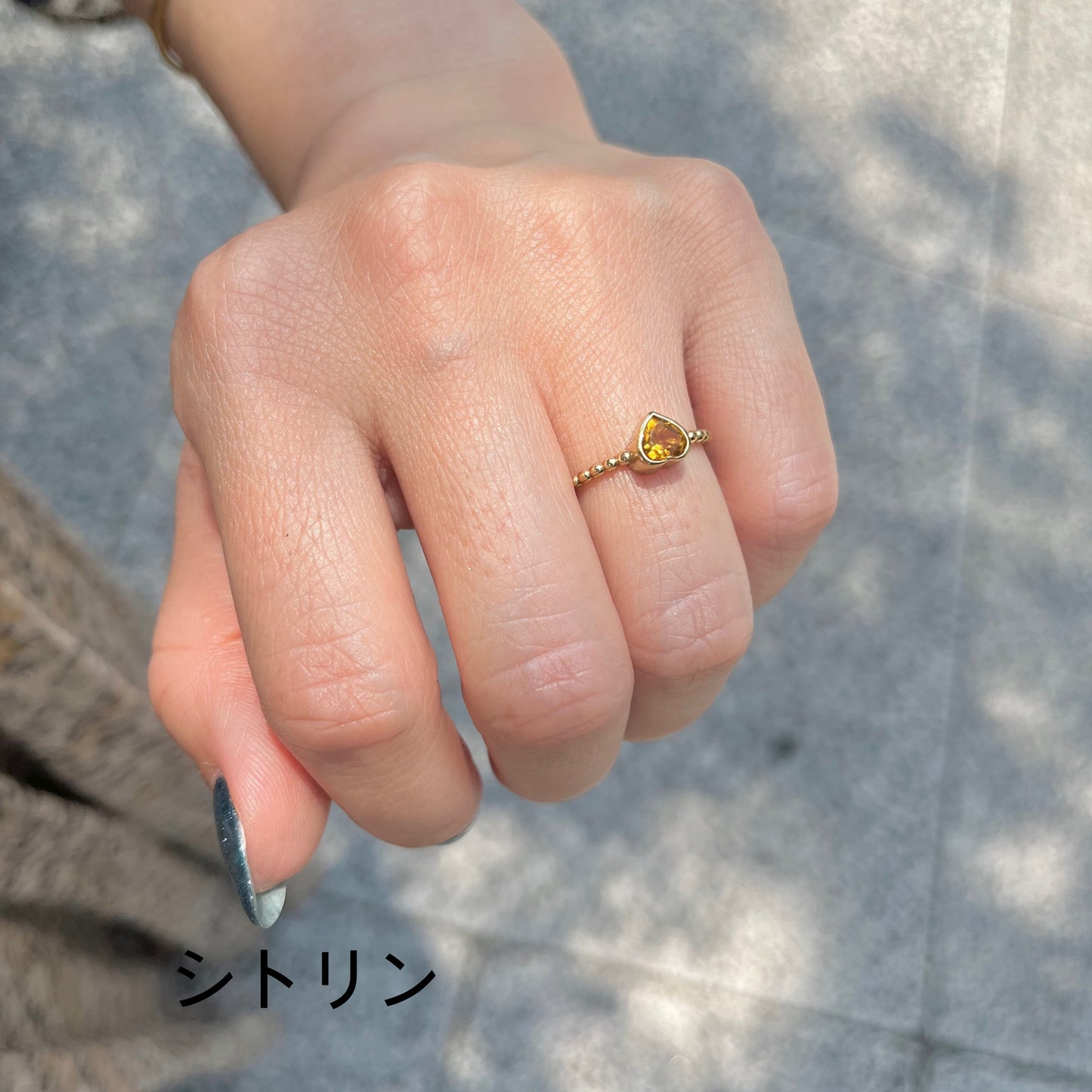 Brass petit ring〈Heart〉2