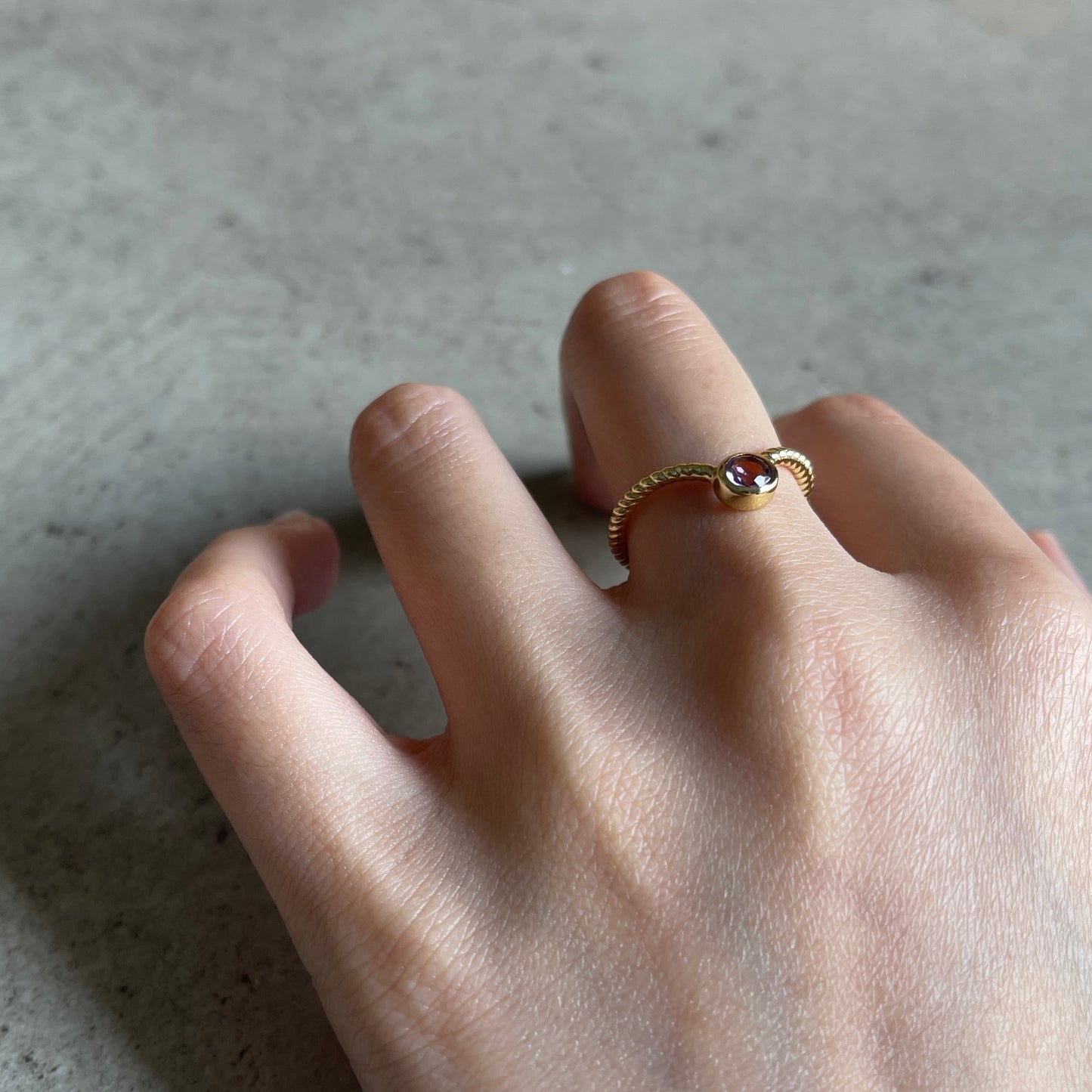 Brass V design ring