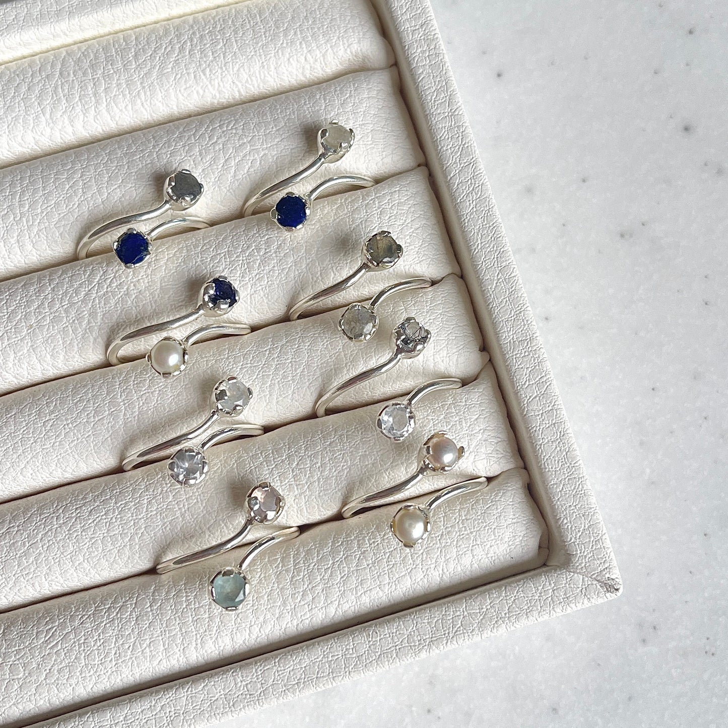 Silver925 2stone ring 2