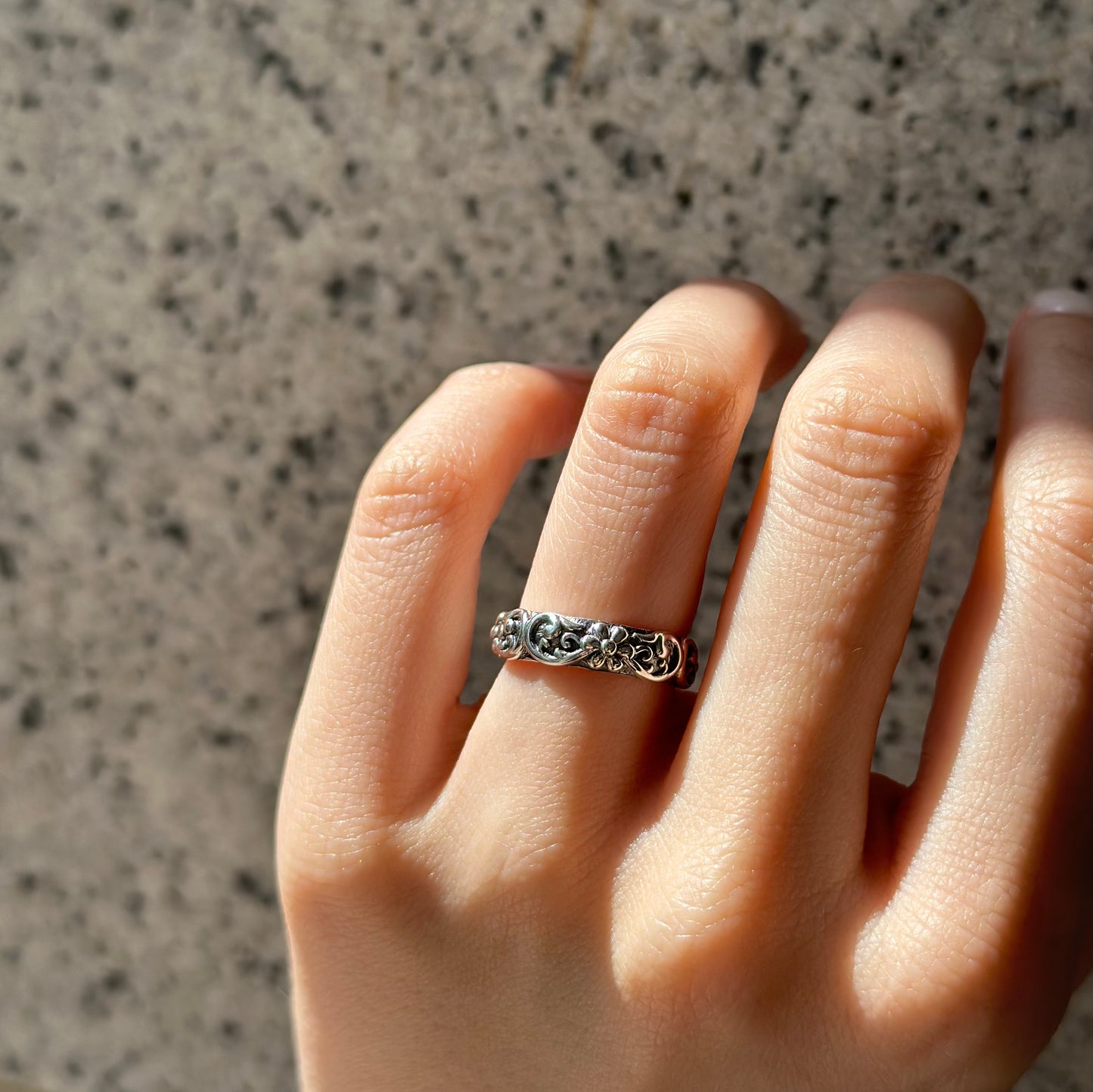 【poco】Silver925 plain ring 2