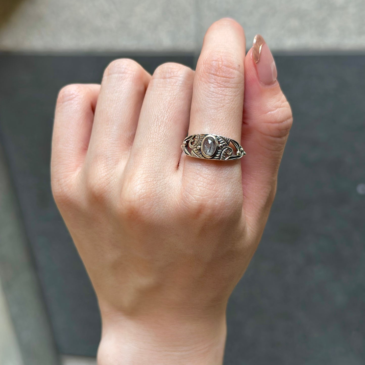 Botanical design ring 4