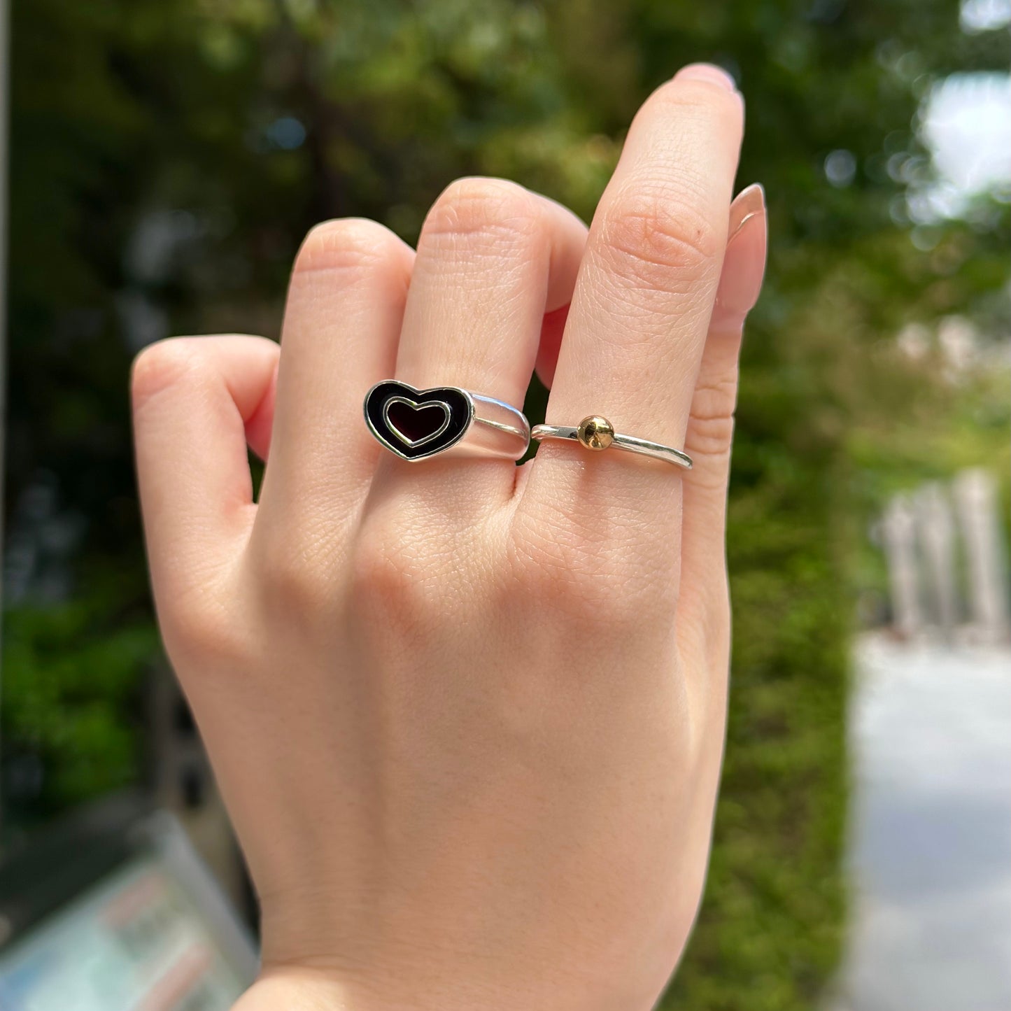Silver925×Brass plain ring 1