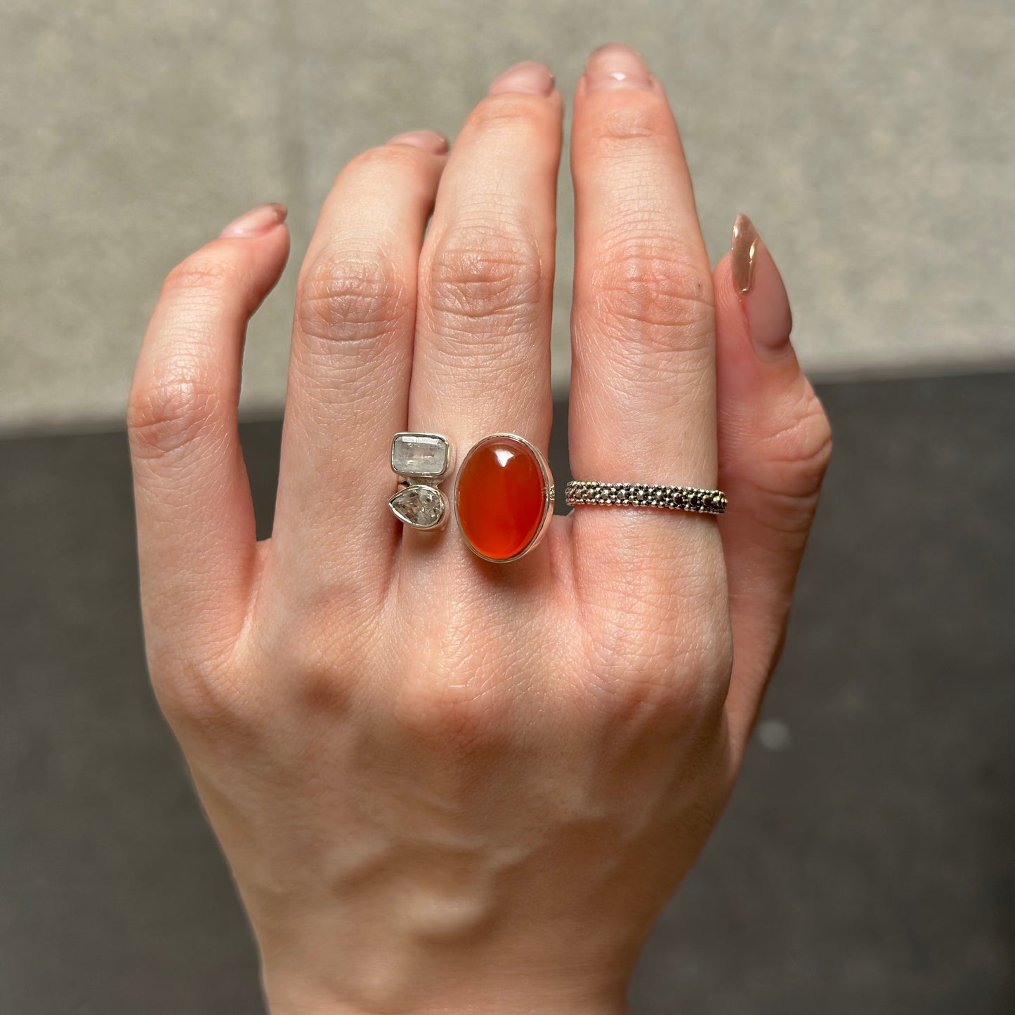 Silver925 3stone ring 2