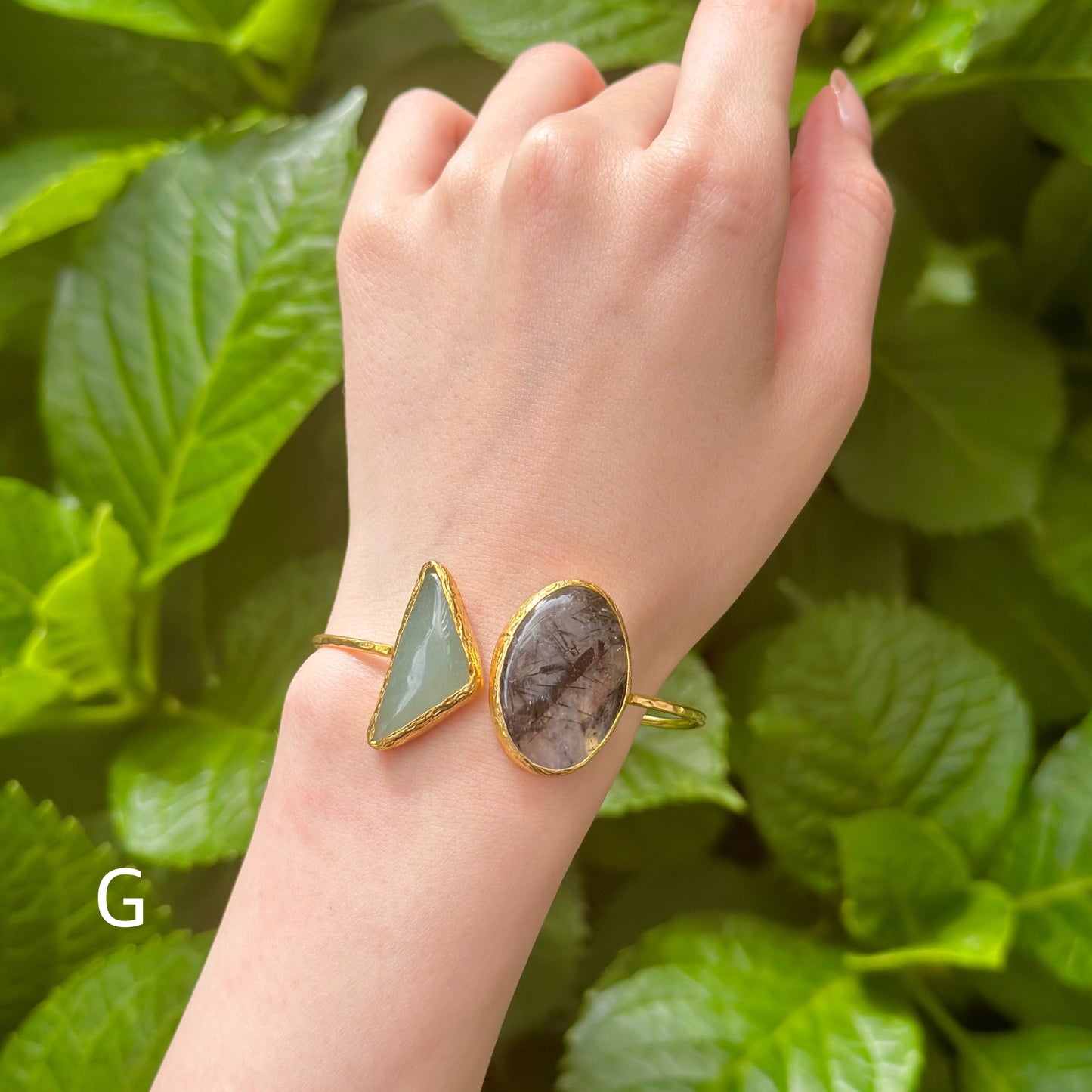Brass 2stone Bangle 2