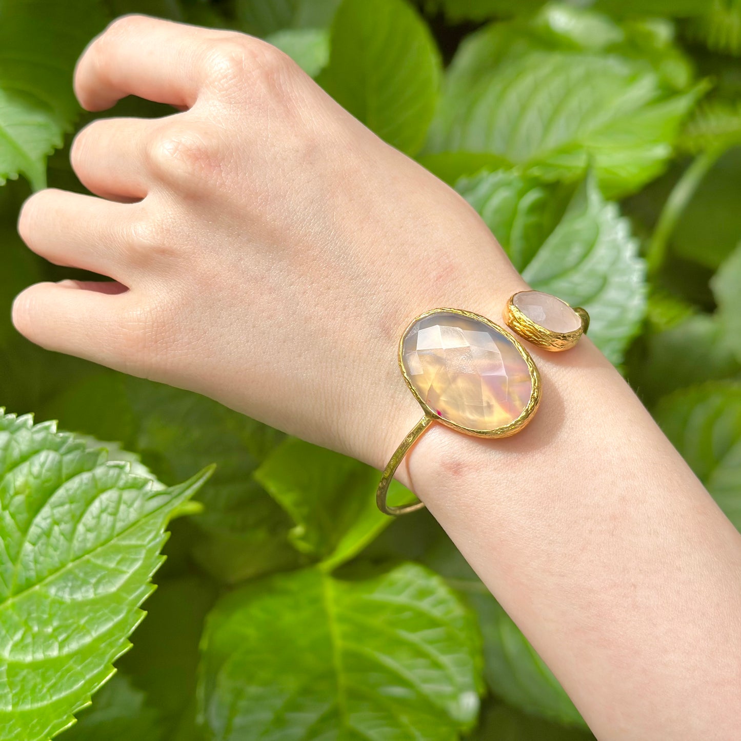Brass 2stone Bangle 1