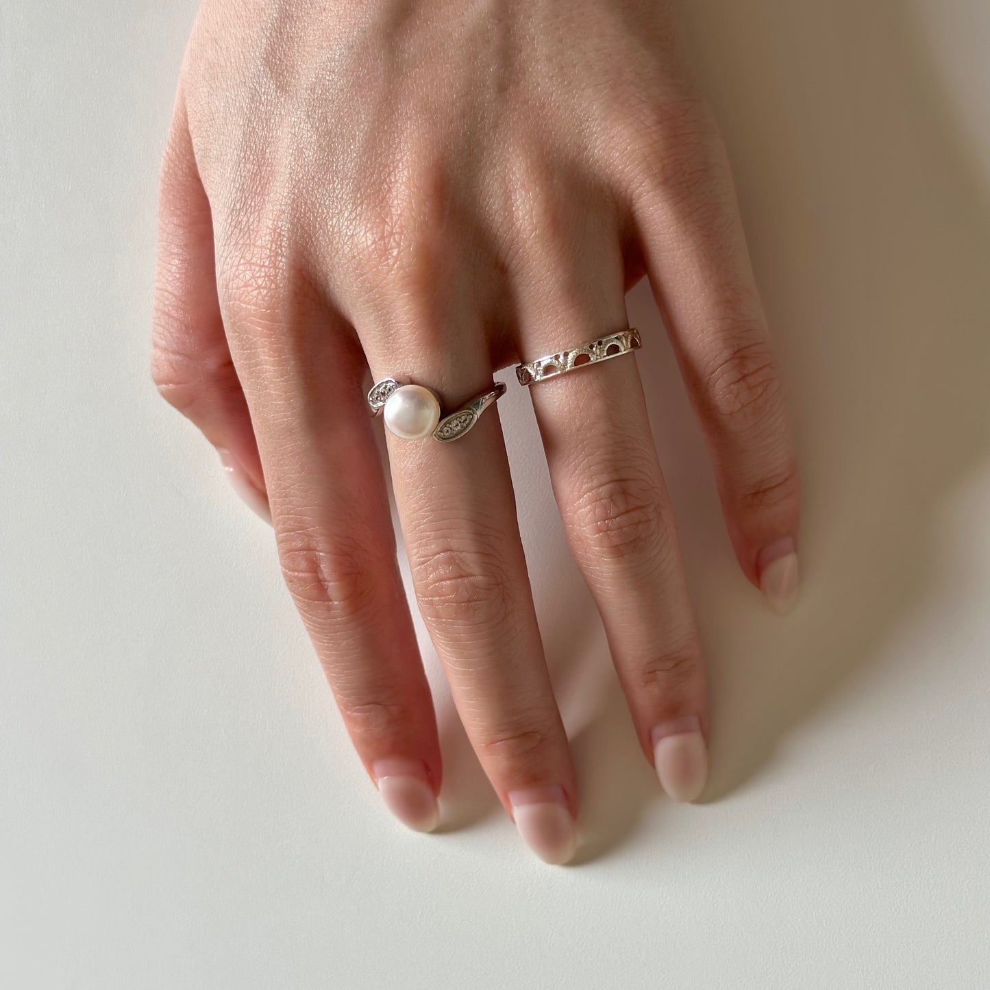【poco】Pearl design ring 2