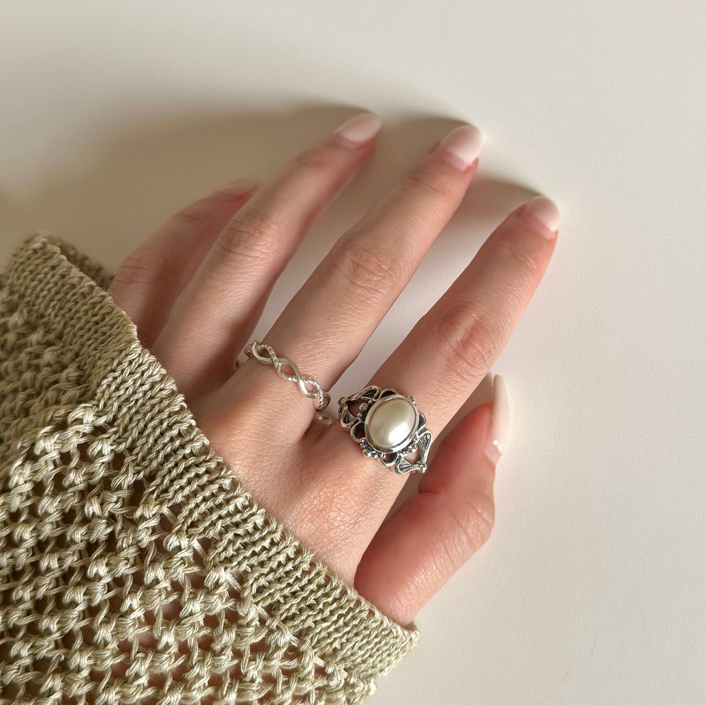 Pearl design ring 6