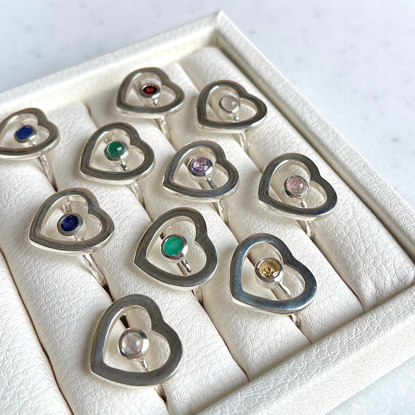 Heart 1stone ring