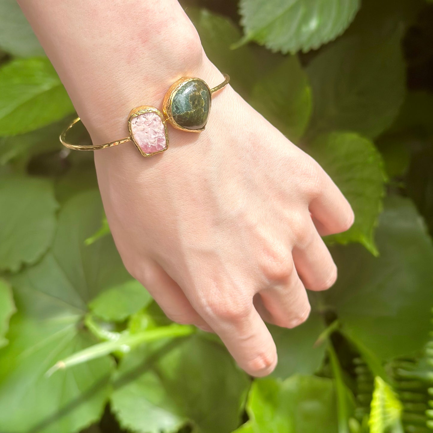 Brass 2stone Bangle 2