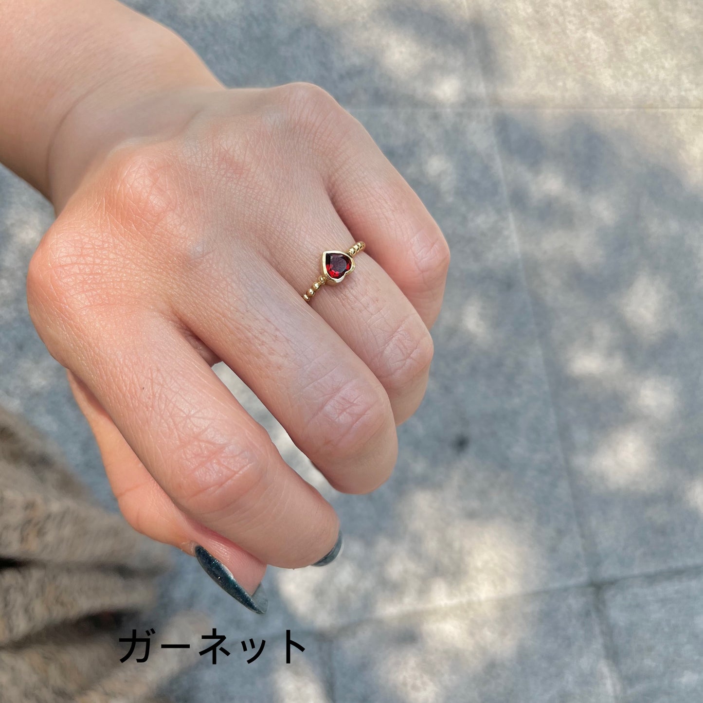 Brass petit ring〈Heart〉2