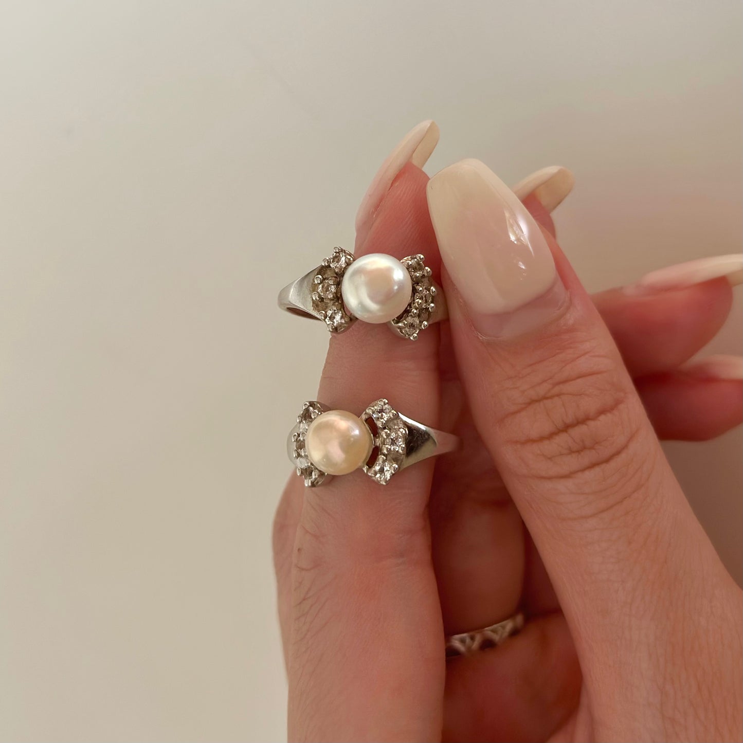 【poco】Pearl design ring 4