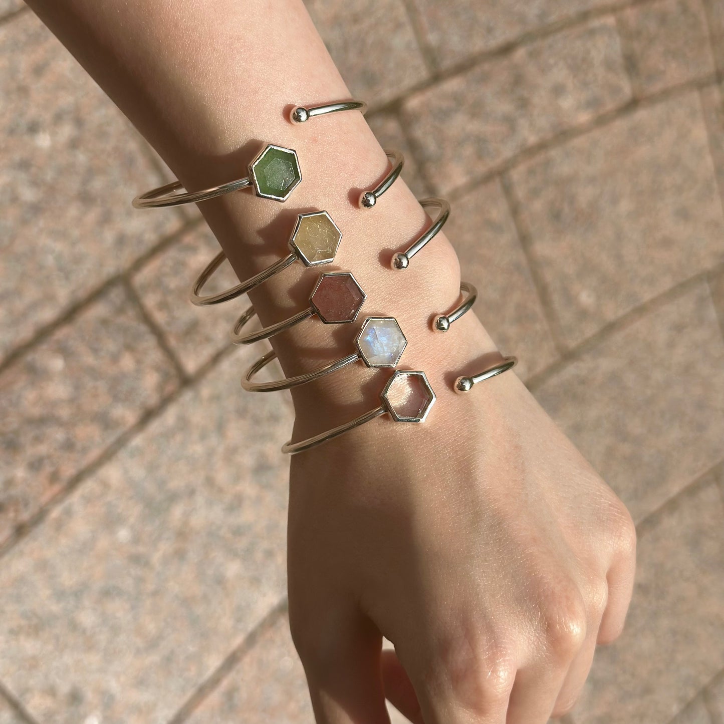 Silver925 stone bangle