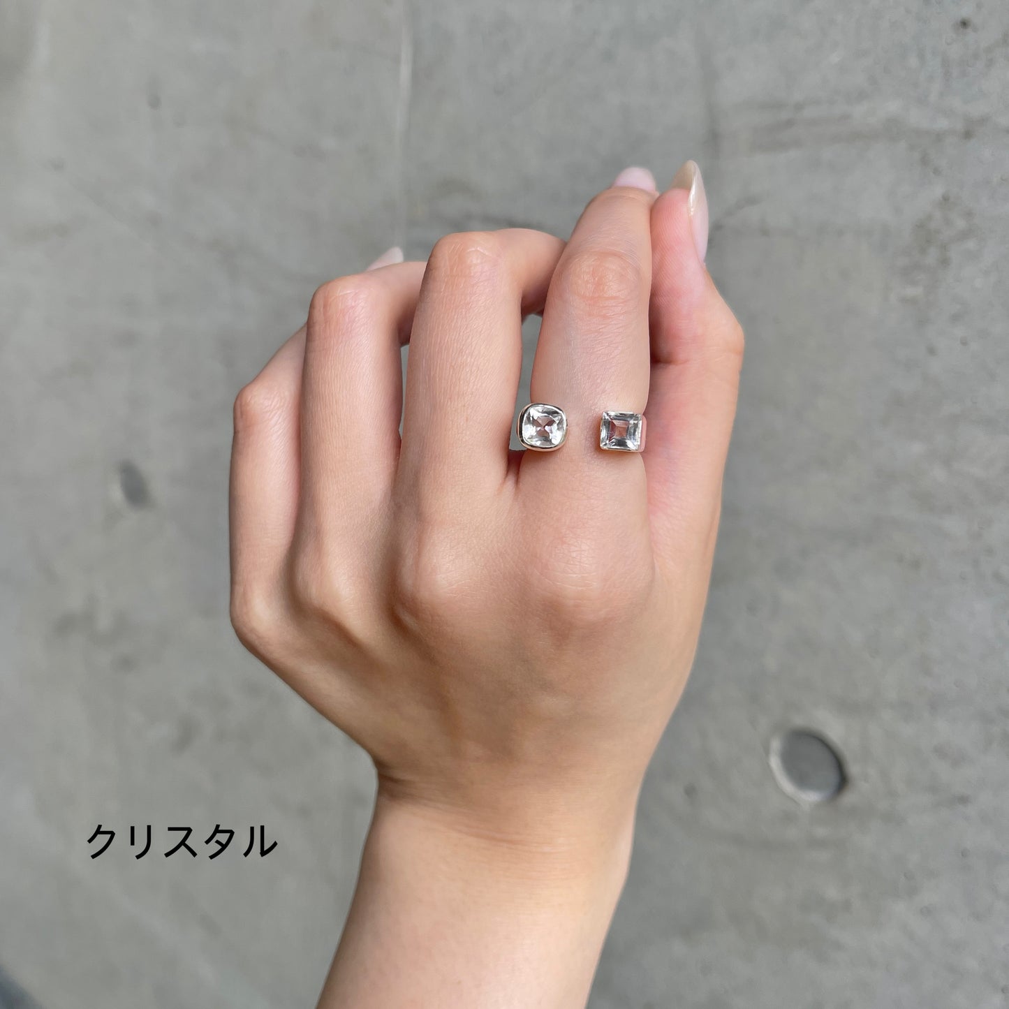 Silver925 2stone ring 1