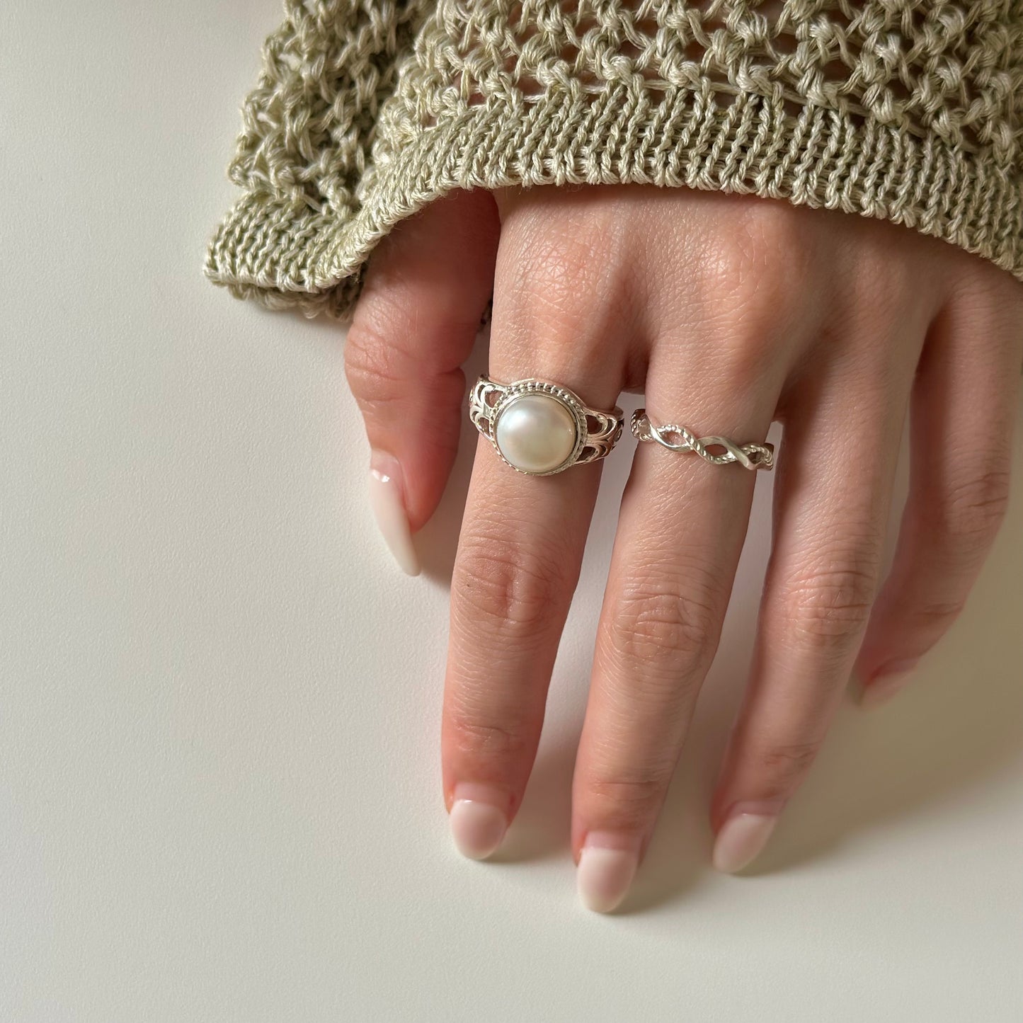 Pearl design ring 6