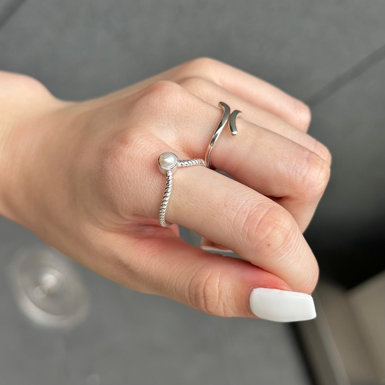 Silver925 V petit ring