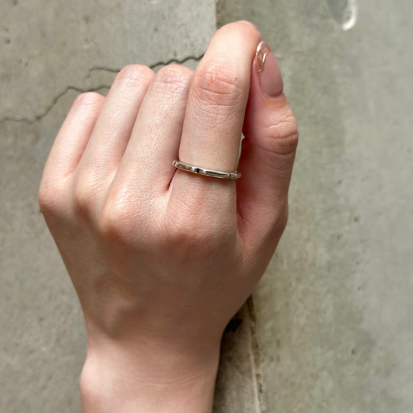 Silver925 plain ring 44