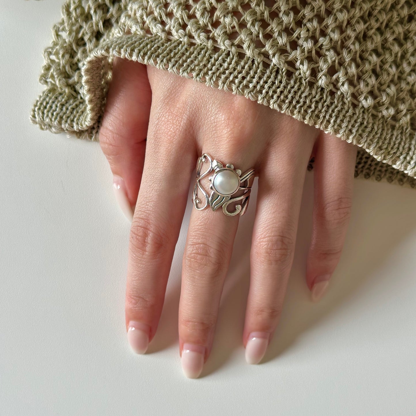 Pearl design ring 6