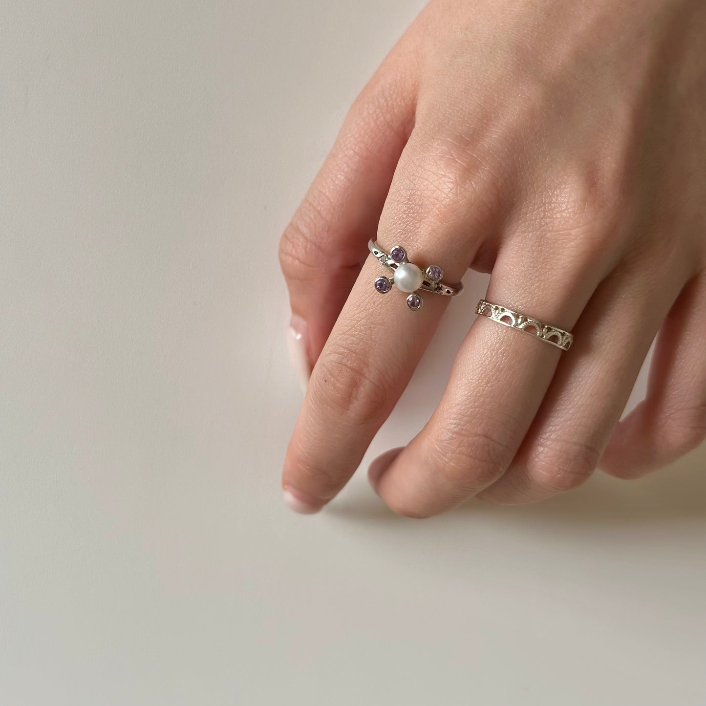 【poco】Pearl design ring 1