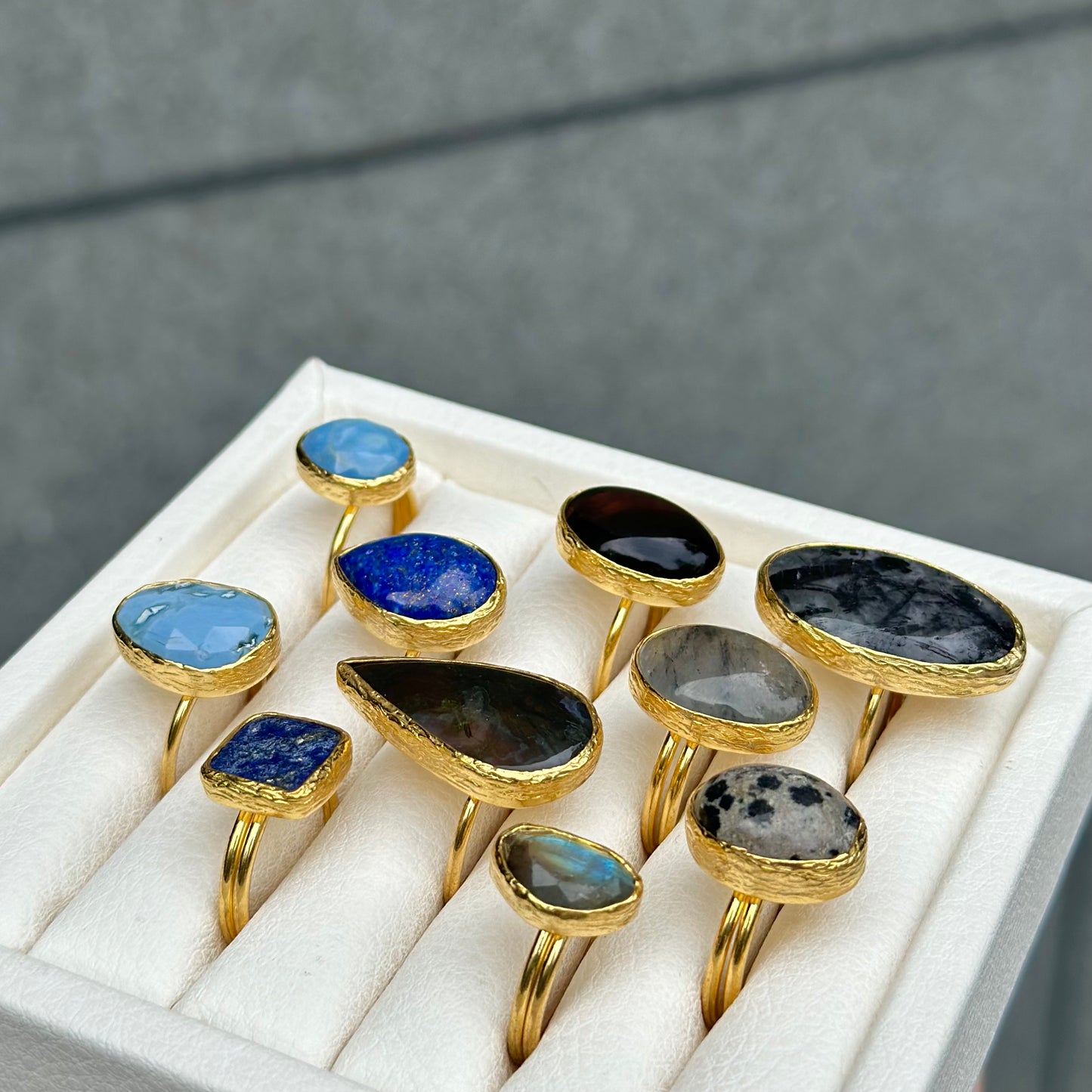 Brass 1stone ring 5