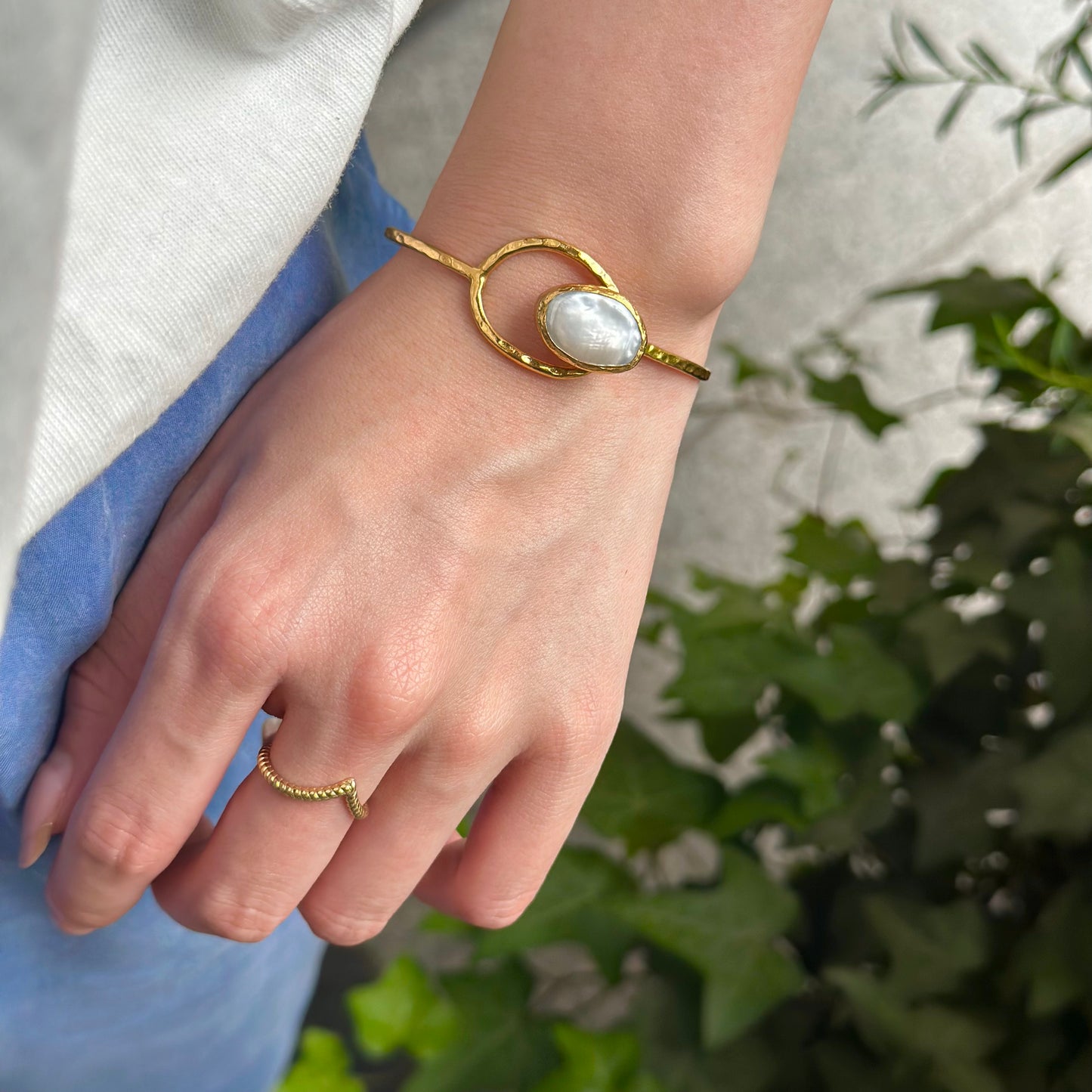 Brass 1stone bangle
