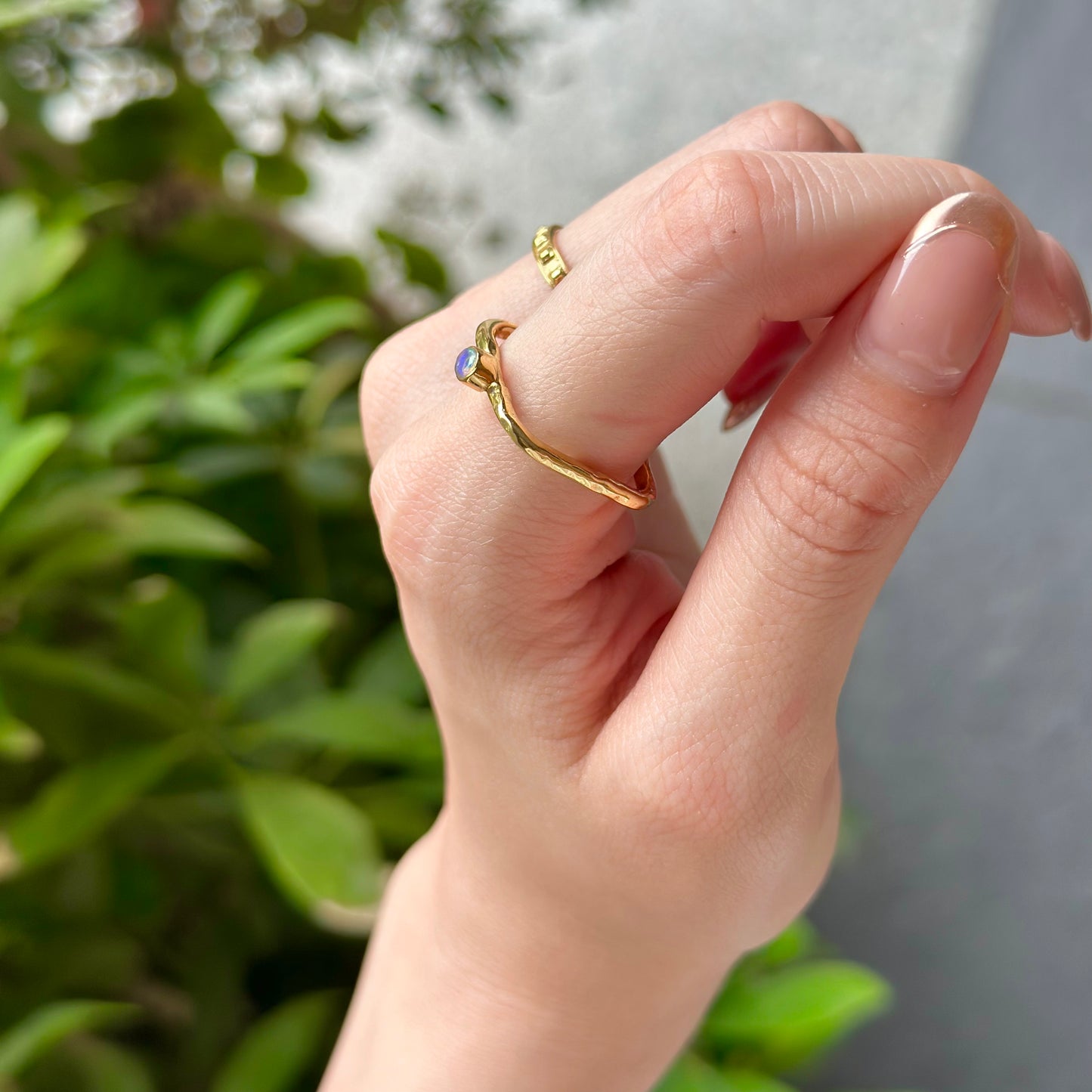 Brass square petit ring