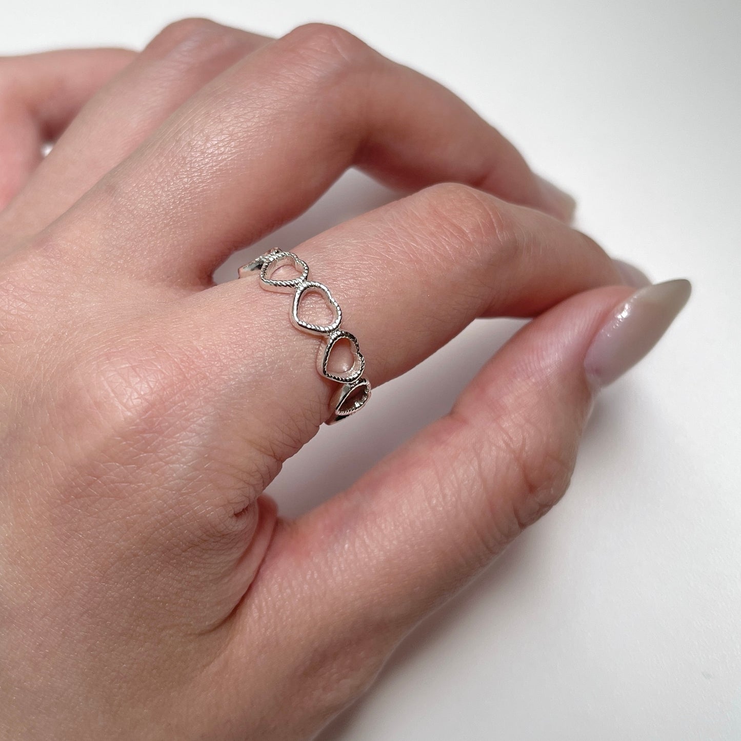 Silver925 Eternity heart plain ring