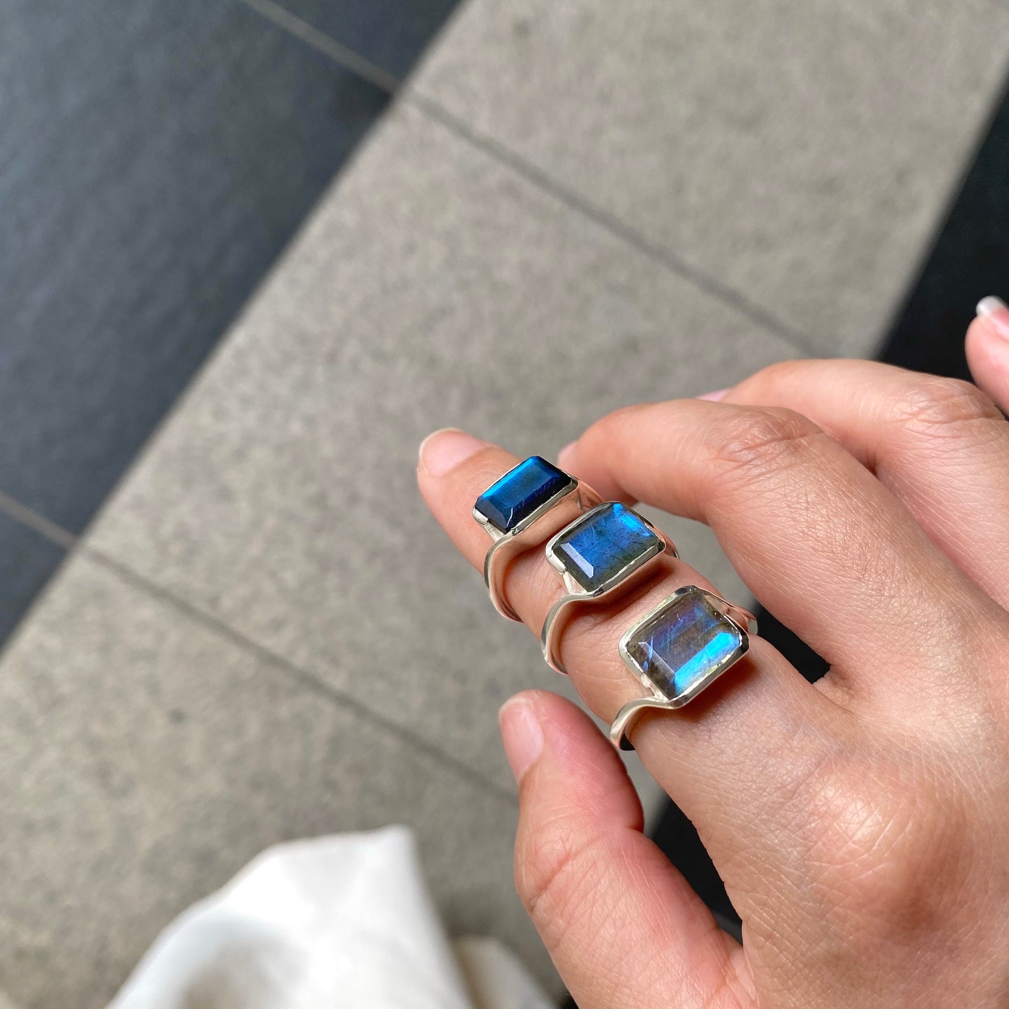 Silver925 square ring 2