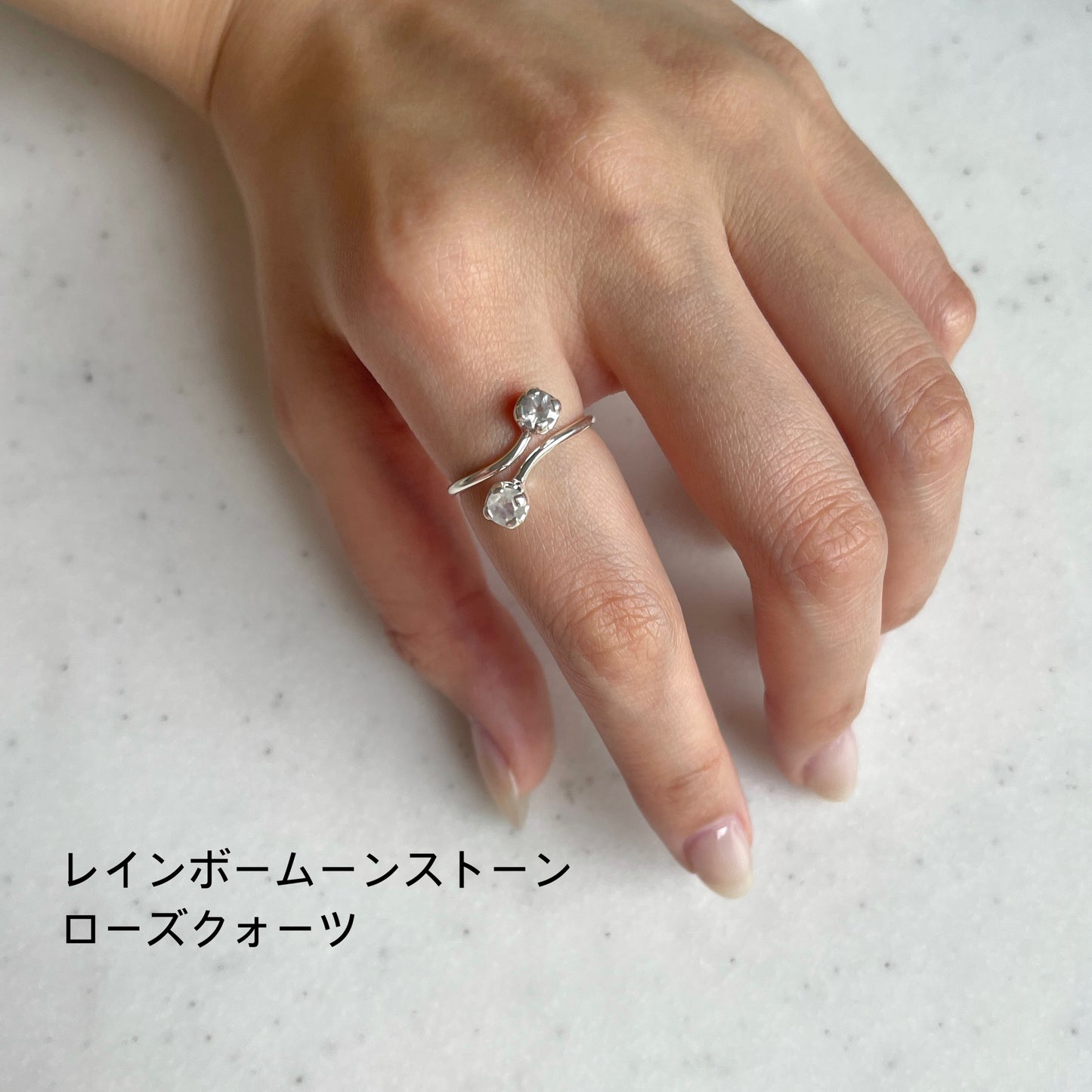 Silver925 2stone ring 2