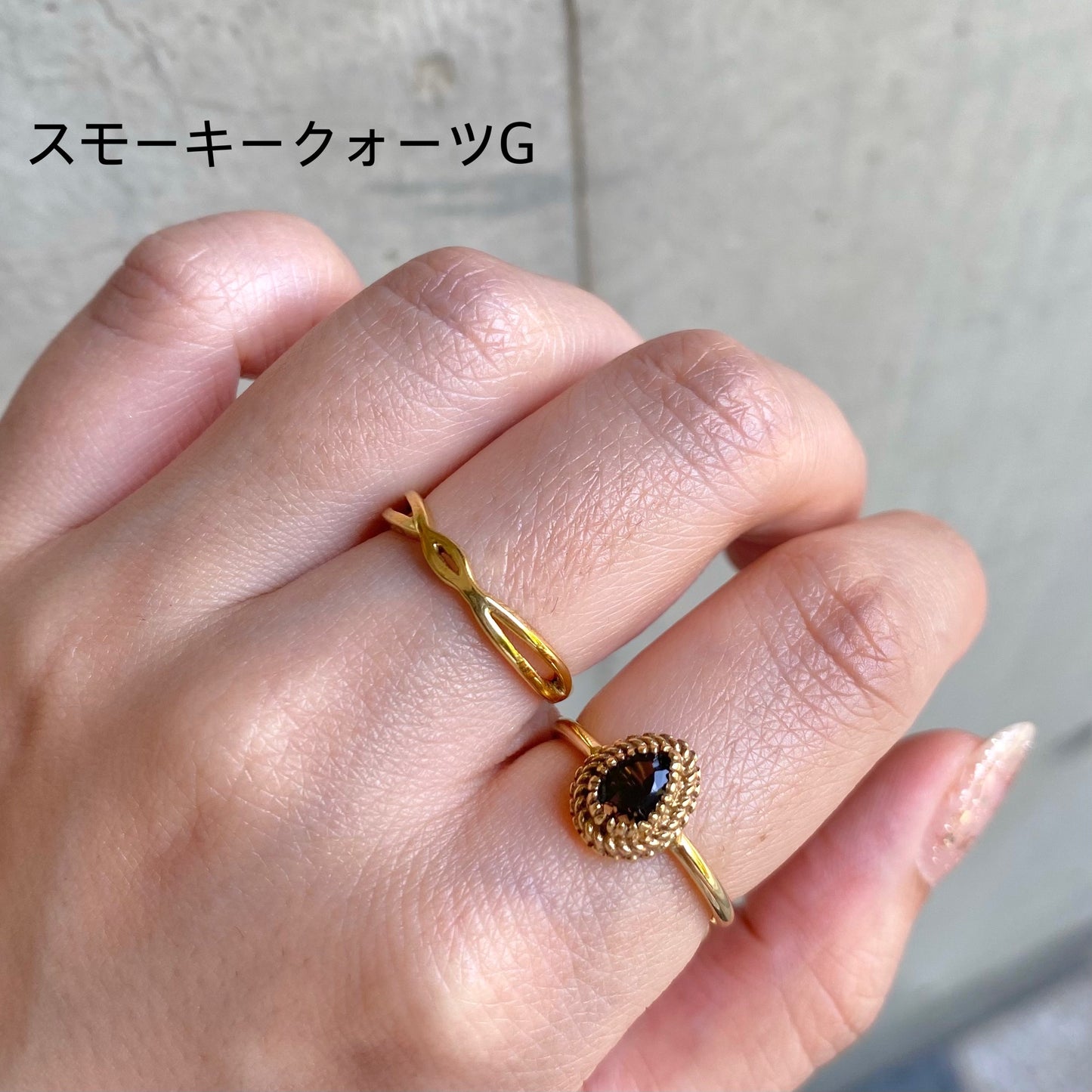 Brass petit ring〈brown〉