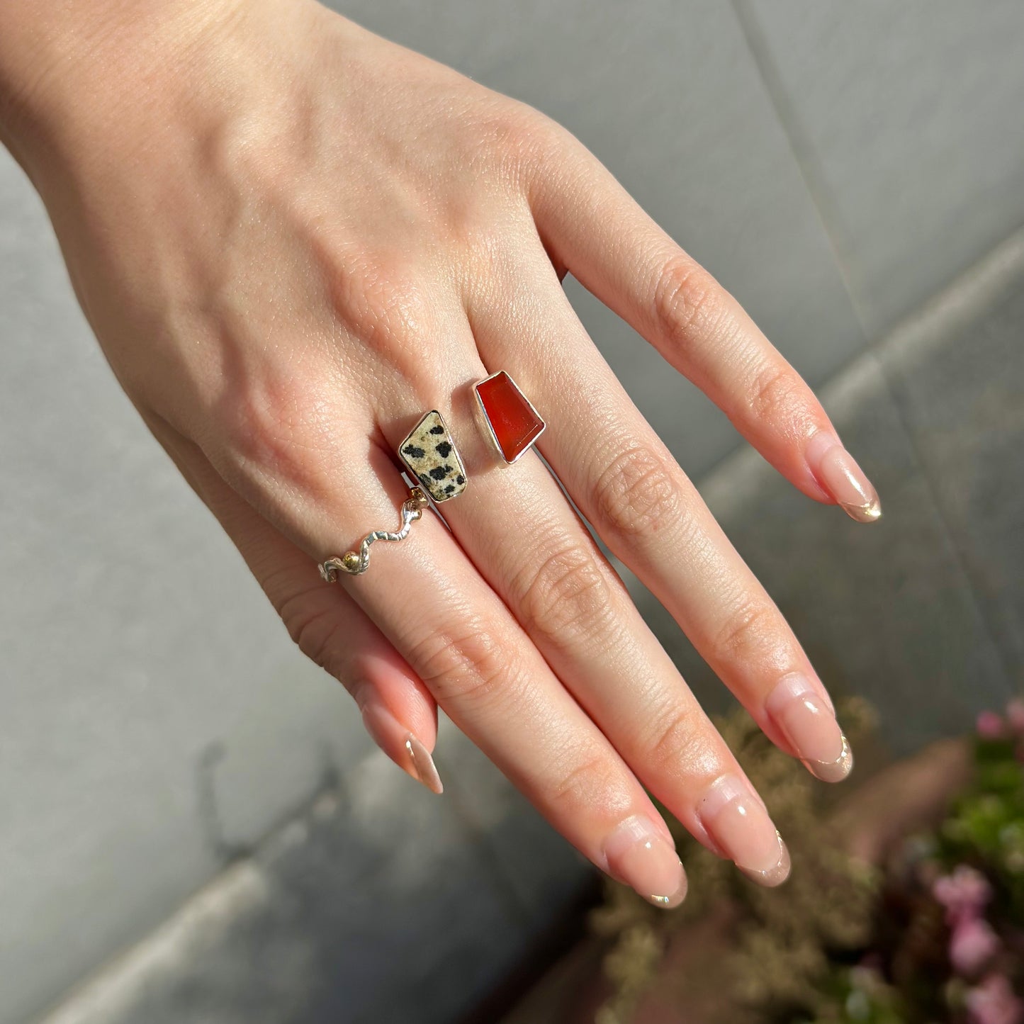 Silver925 2stone ring 4