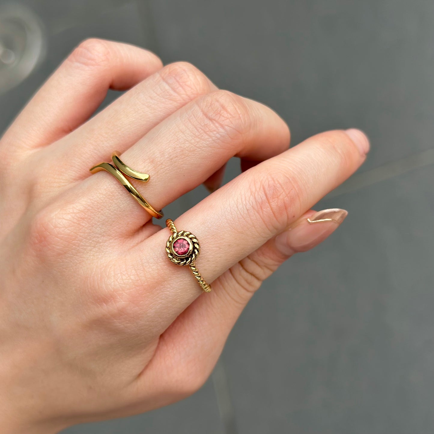 Brass petit ring〈twist 1〉