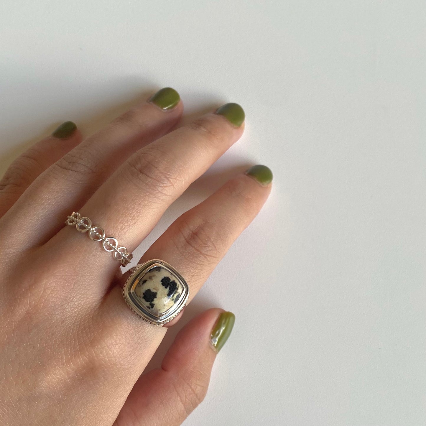 Silver925 square ring 4