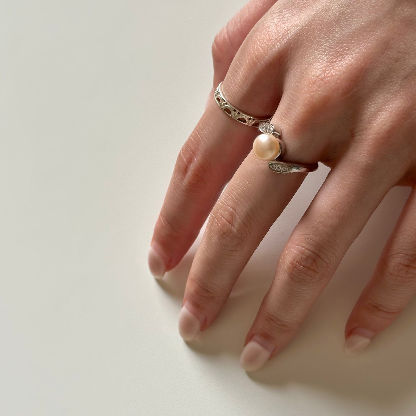 【poco】Pearl design ring 2
