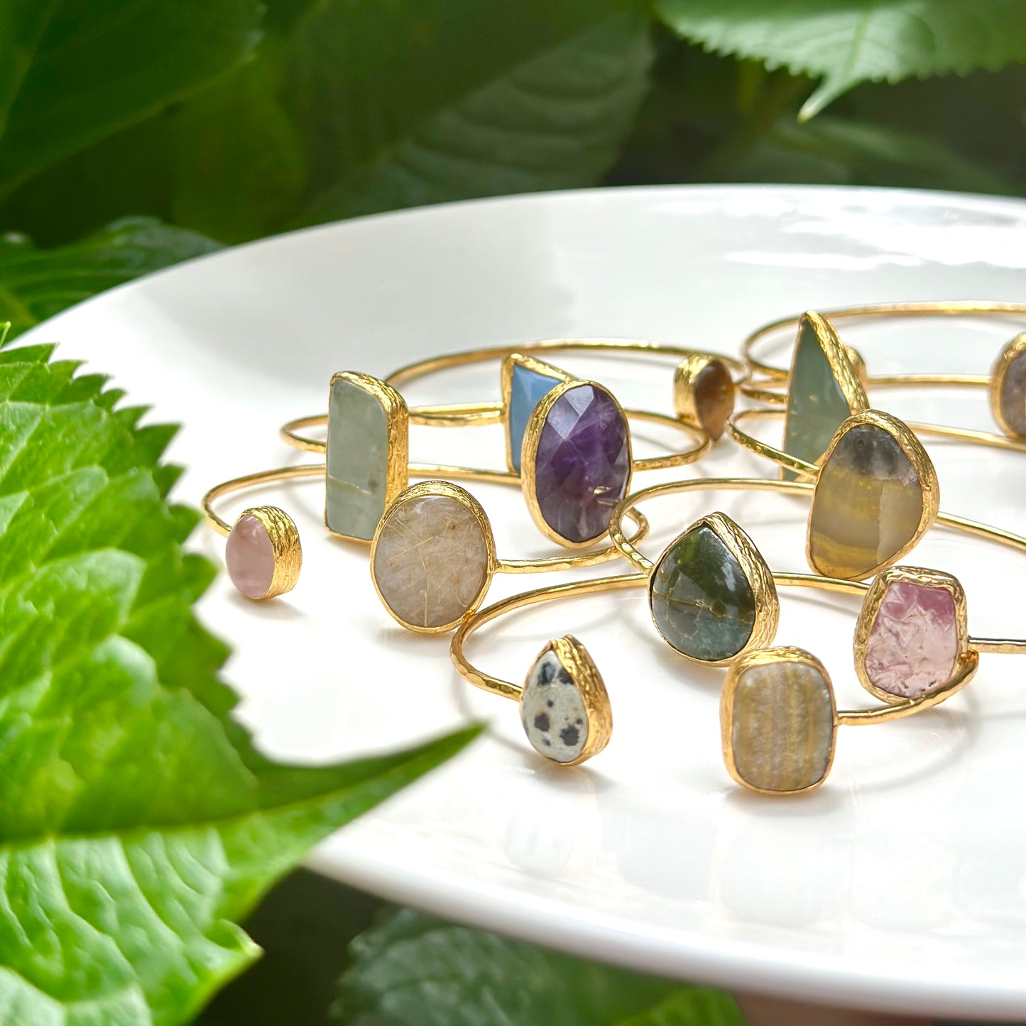 Brass 2stone Bangle 2