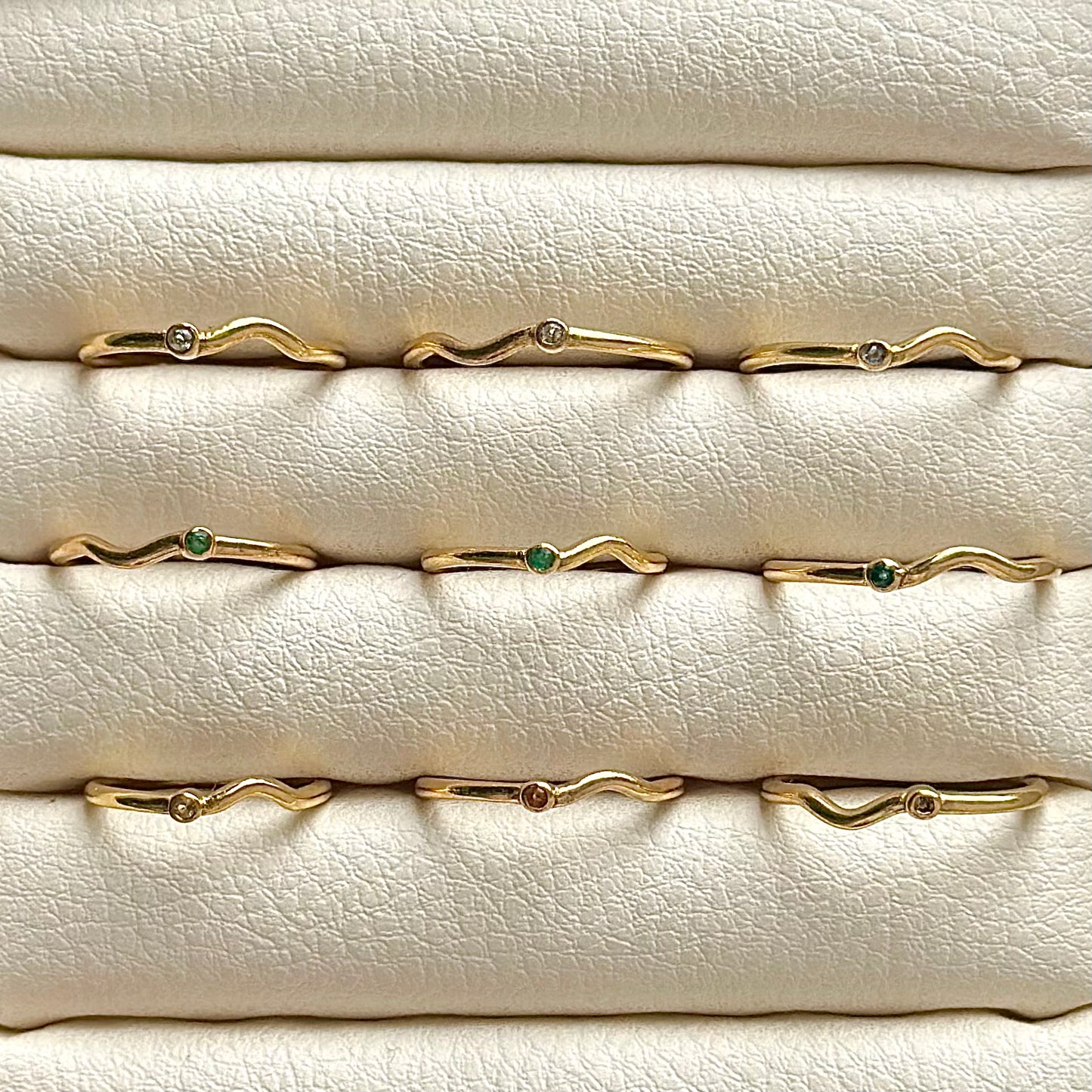 Brass petit wave ring