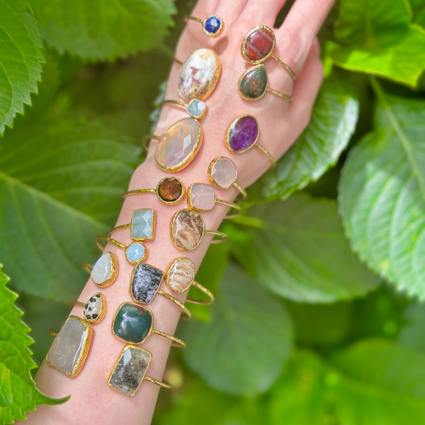 Brass 2stone Bangle 1