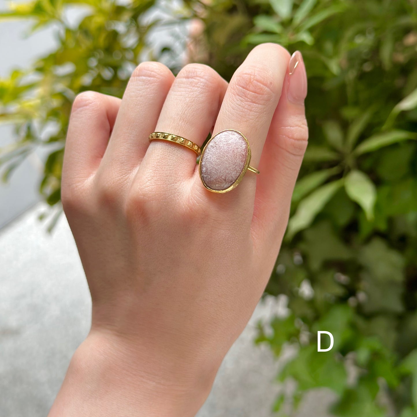 Brass 1stone ring 3