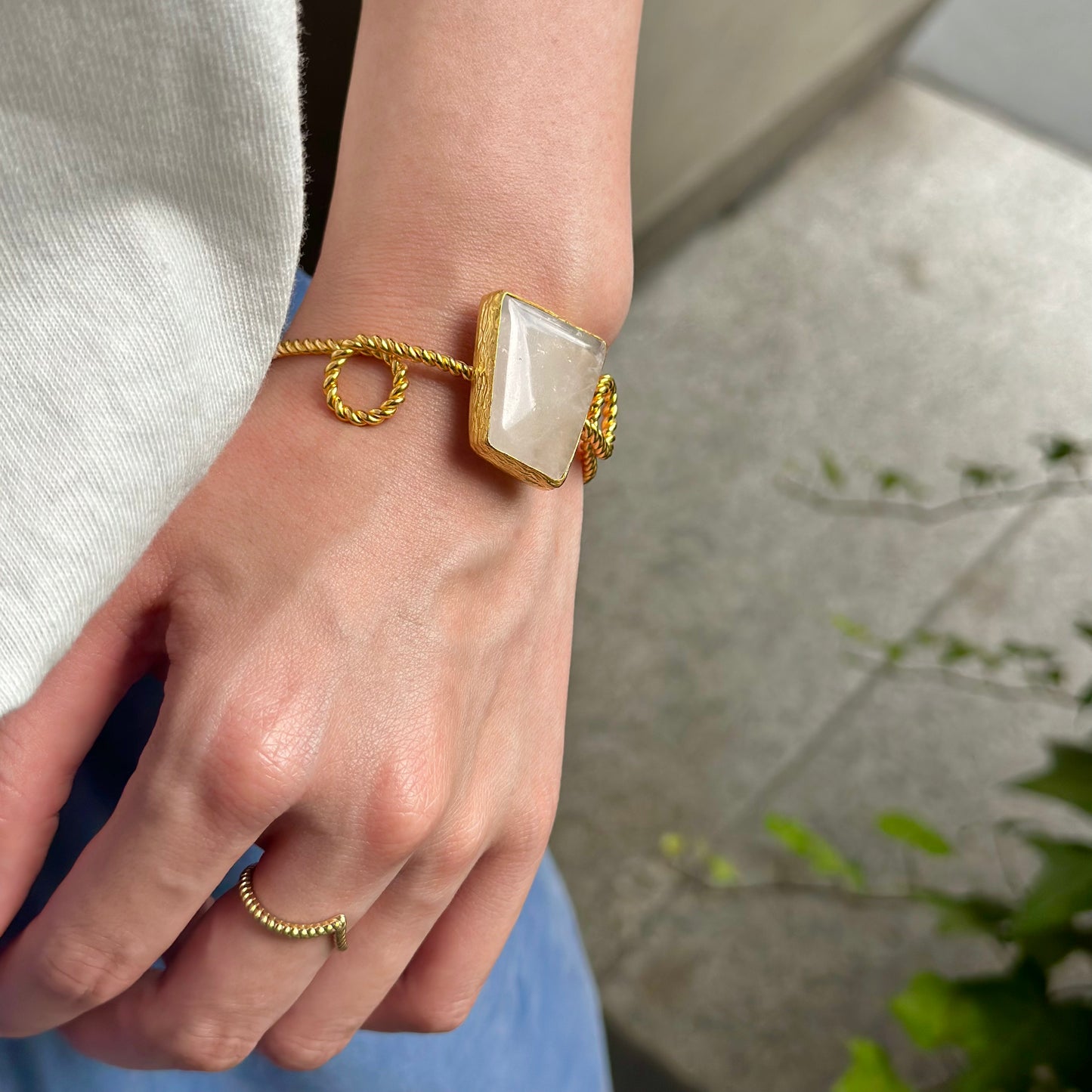 Brass twist bangle