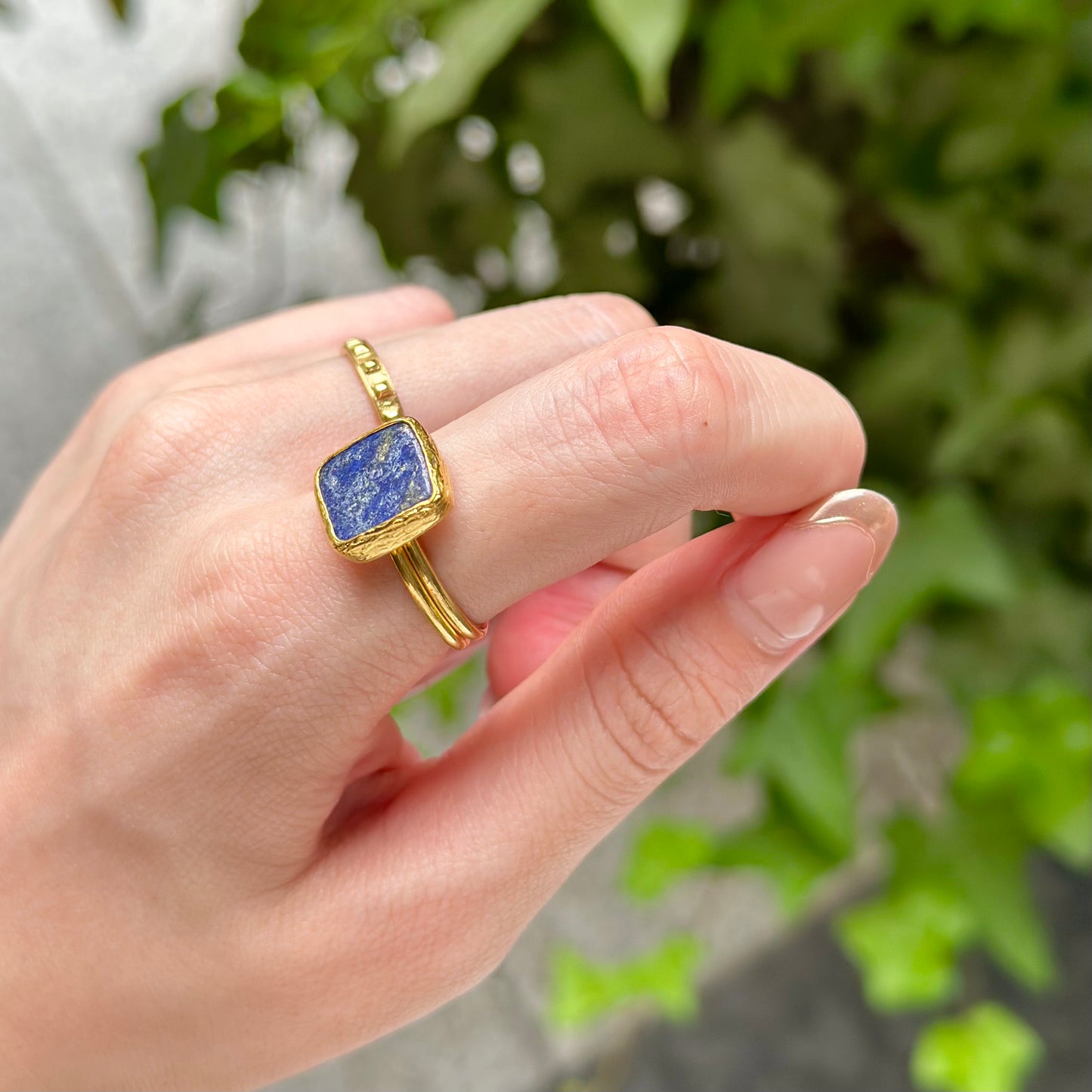 Brass 1stone ring 5