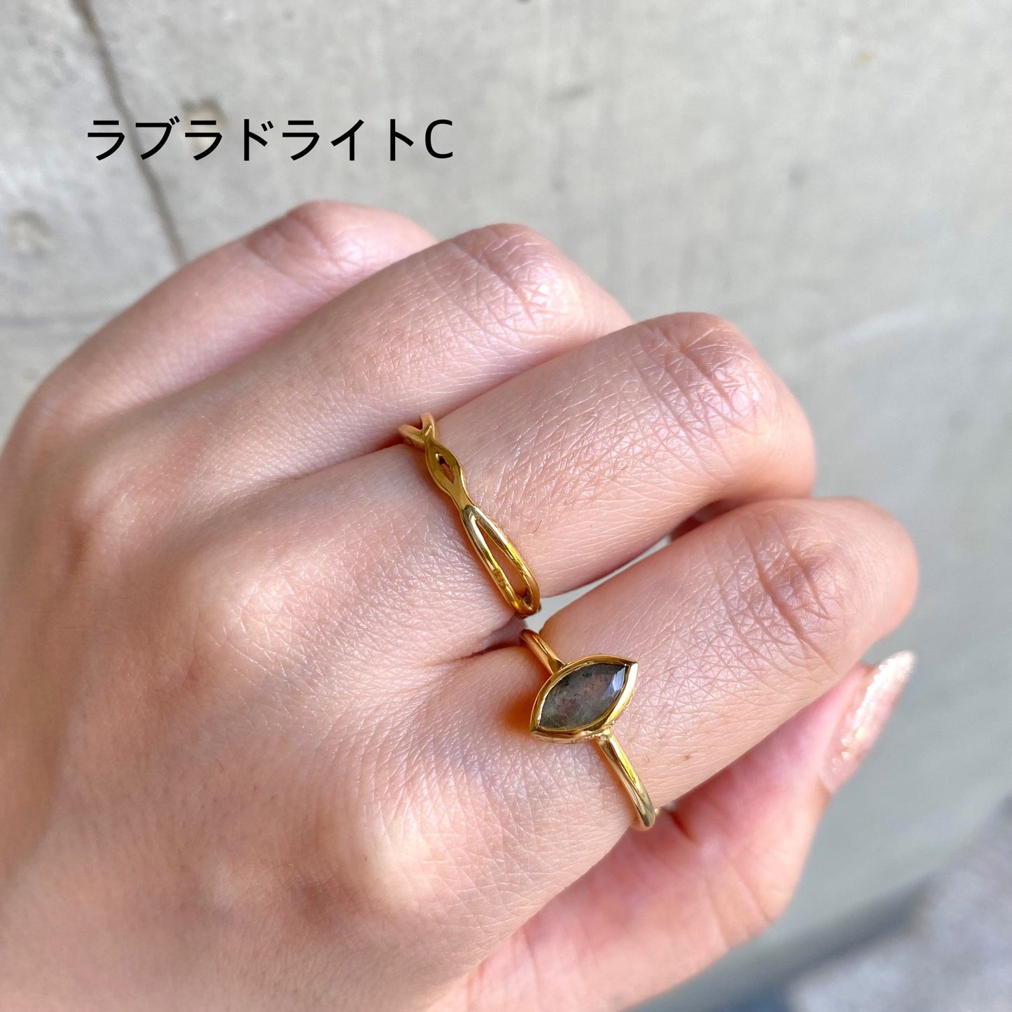 Brass petit ring〈gray〉