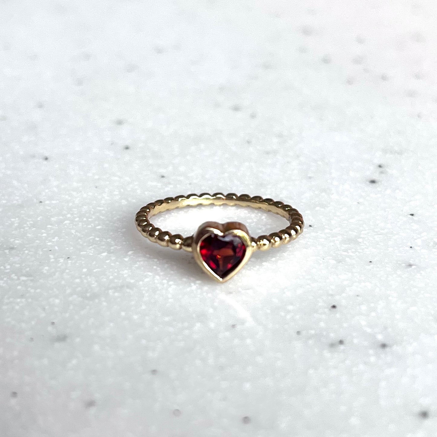 Brass petit ring〈Heart〉2