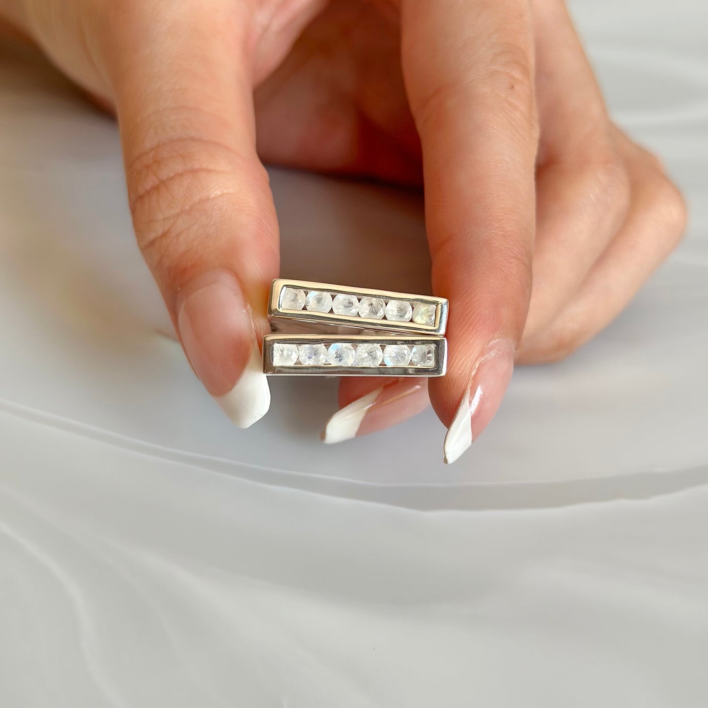 【poco】6stone line ring