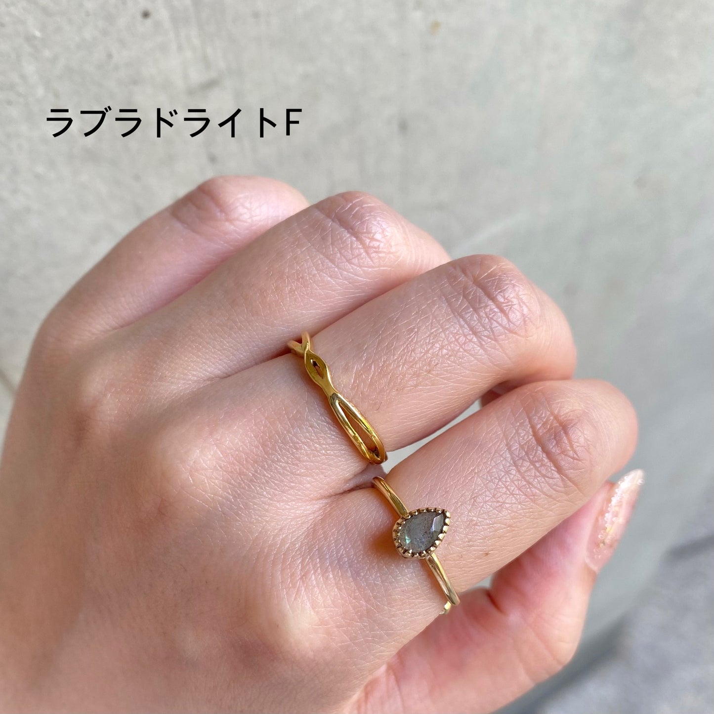 Brass petit ring〈gray〉