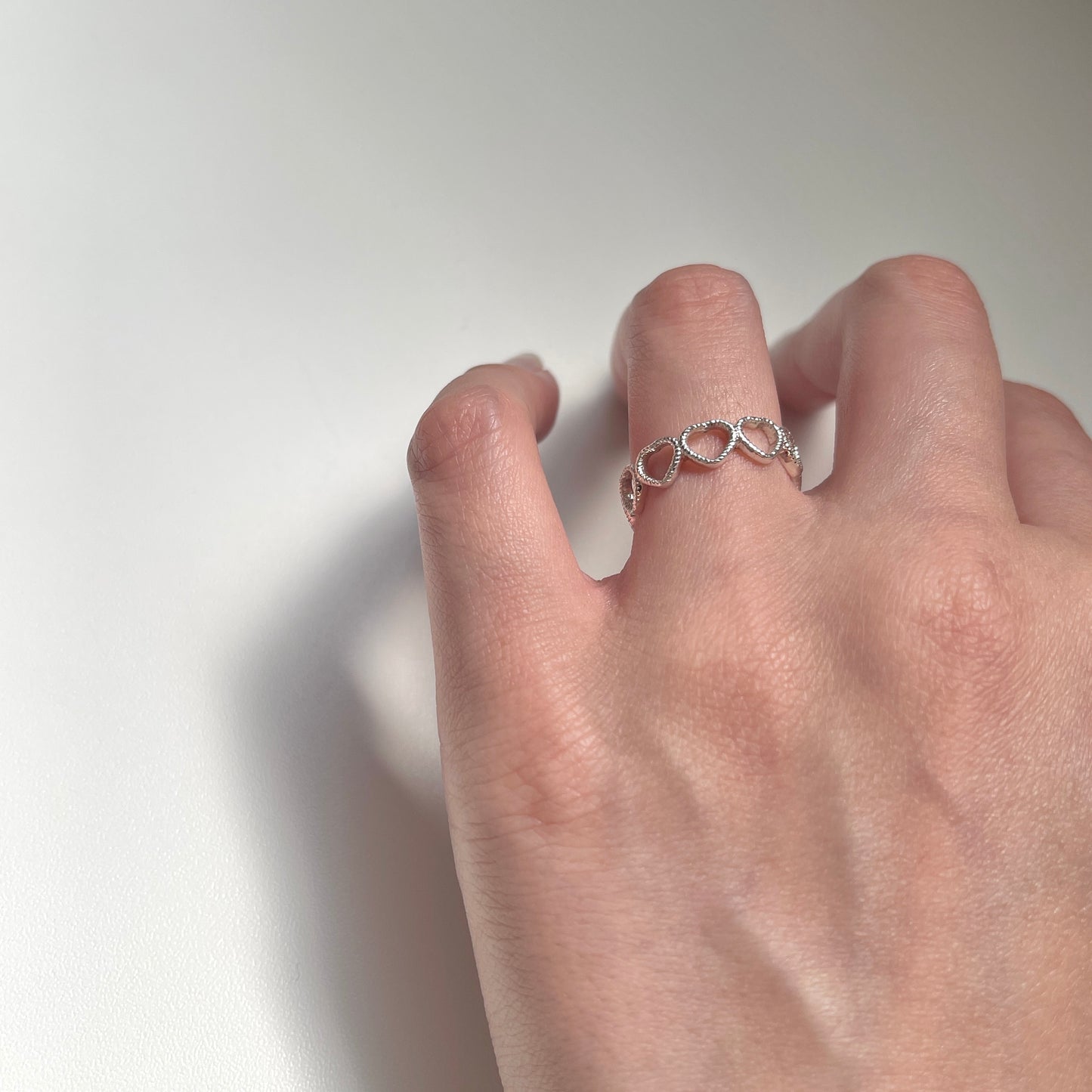 Silver925 Eternity heart plain ring